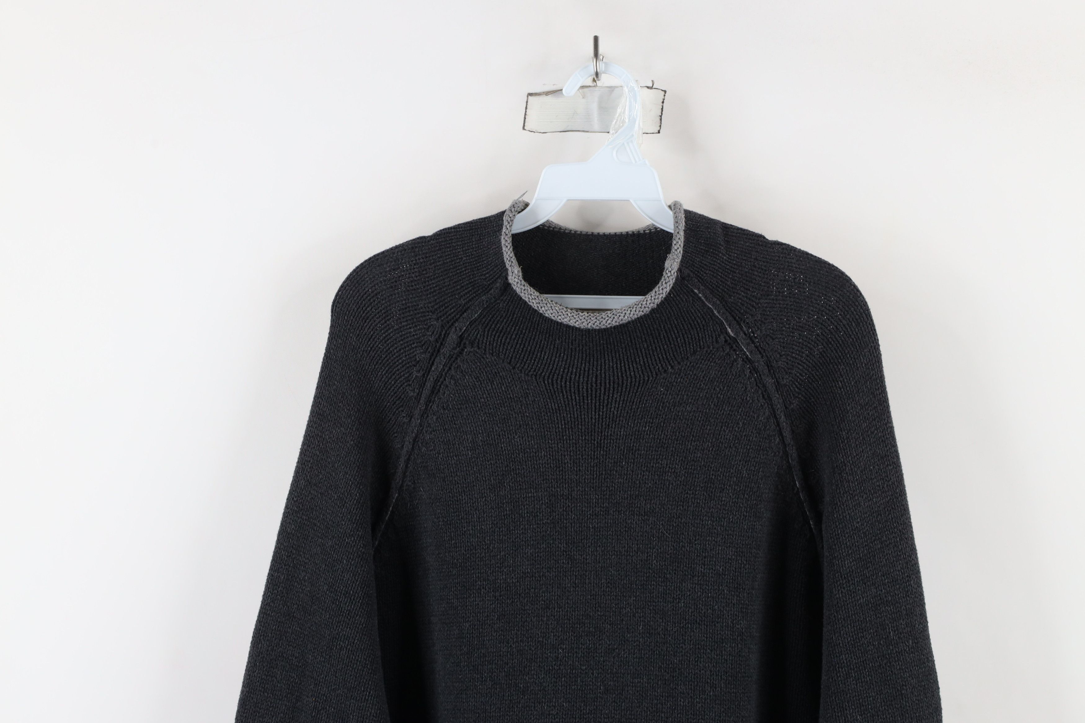 Vintage Vintage 90s Streetwear Blank Cotton Marled Knit Sweater Gray Size US L / EU 52-54 / 3 - 2 Thumbnail