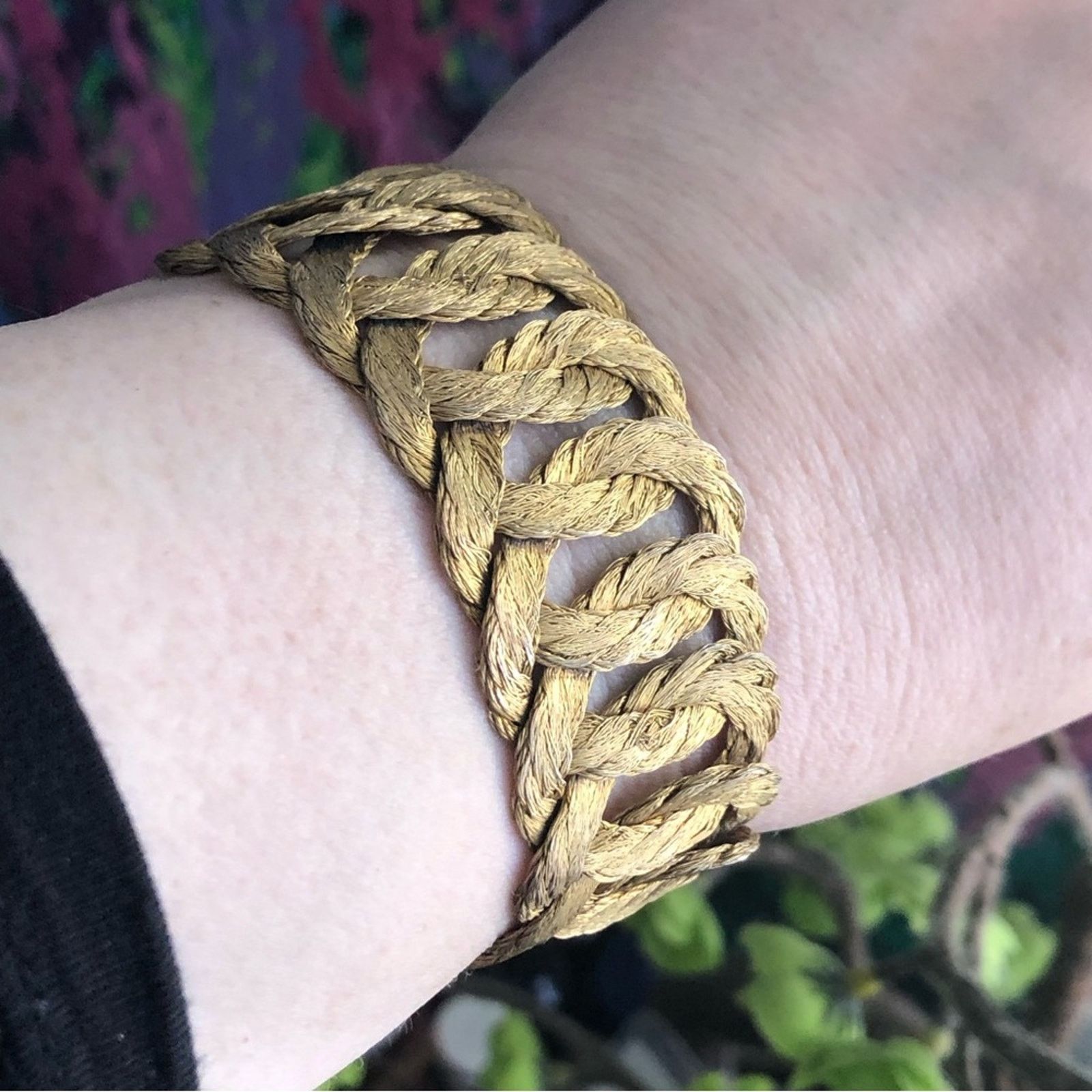 Vintage Vintage hand crafted braided gold strand bracelet Size ONE SIZE - 2 Thumbnail