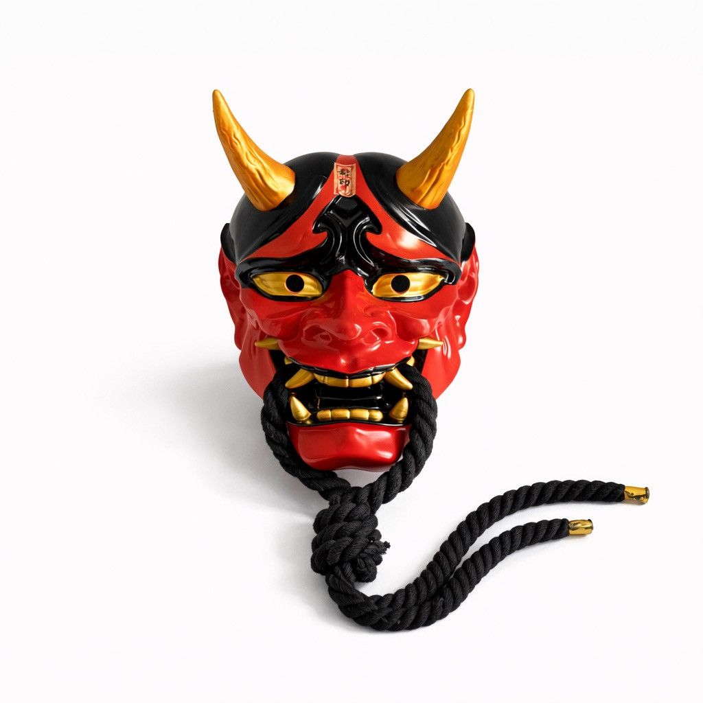 La Maskarade Japanese Prajna Devil Hannya Kabuki Resin Oni Samurai Mask Size ONE SIZE - 1 Thumbnail