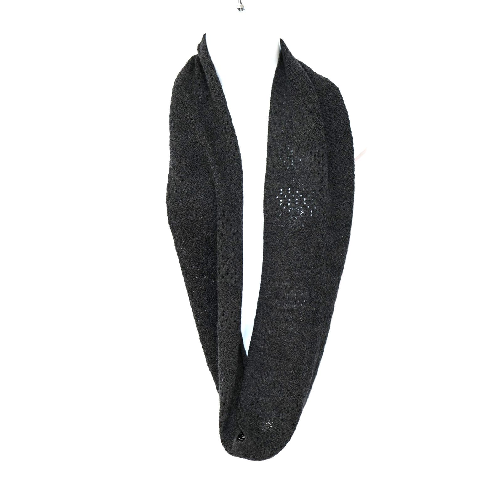 Eileen Fisher NWoT EILEEN FISHER Gray Merino Wool Infinity Knit Scarf Size ONE SIZE - 3 Thumbnail