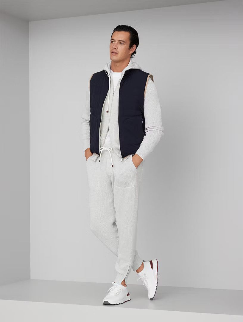 Brunello Cucinelli o1la1rc1a0425 Cardigan Sweatshirt in Light Grey Size US S / EU 44-46 / 1 - 4 Thumbnail