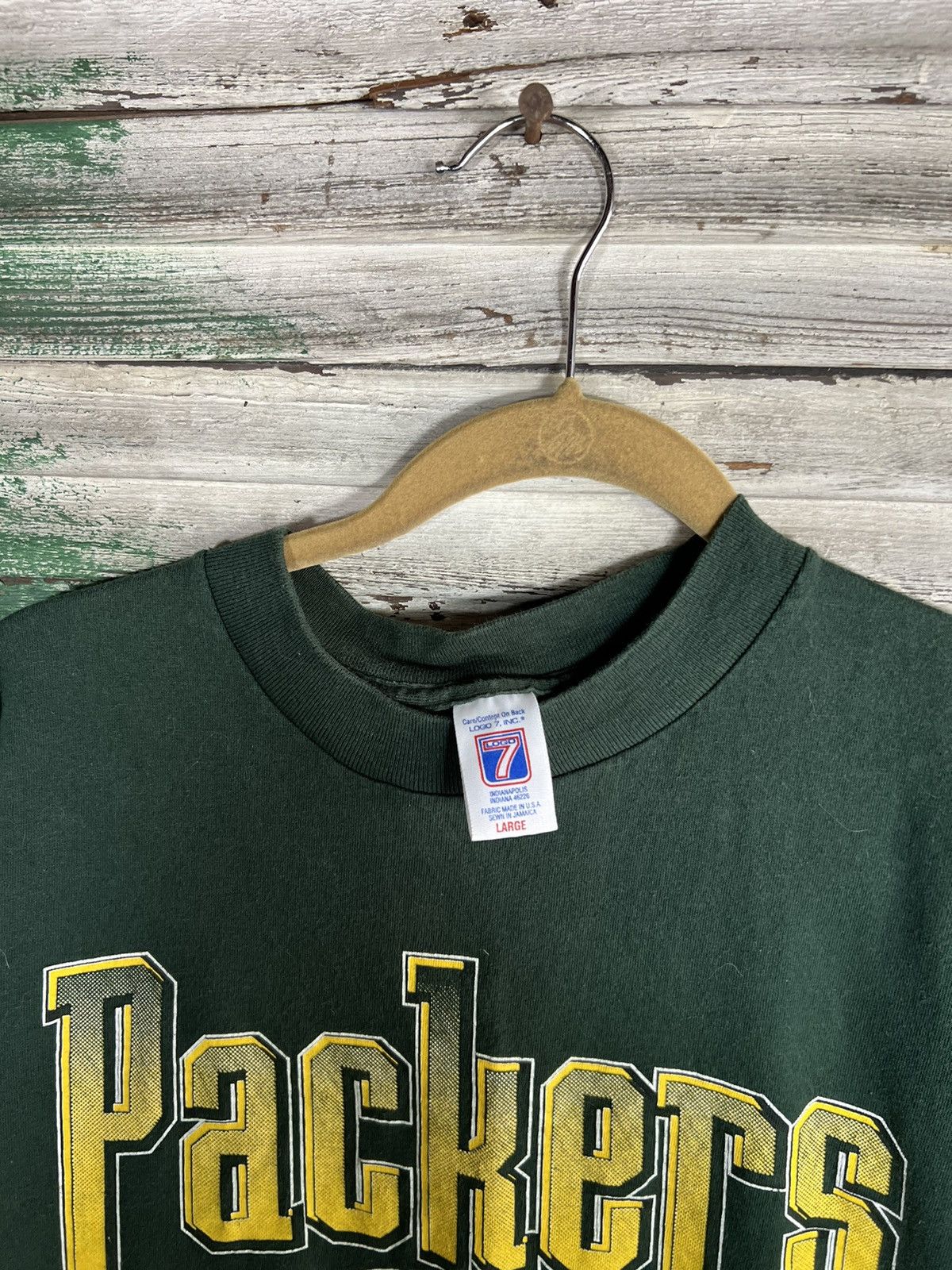 Logo 7 × Vintage Vintage Green Bay Packers Shirt Size US L / EU 52-54 / 3 - 3 Thumbnail