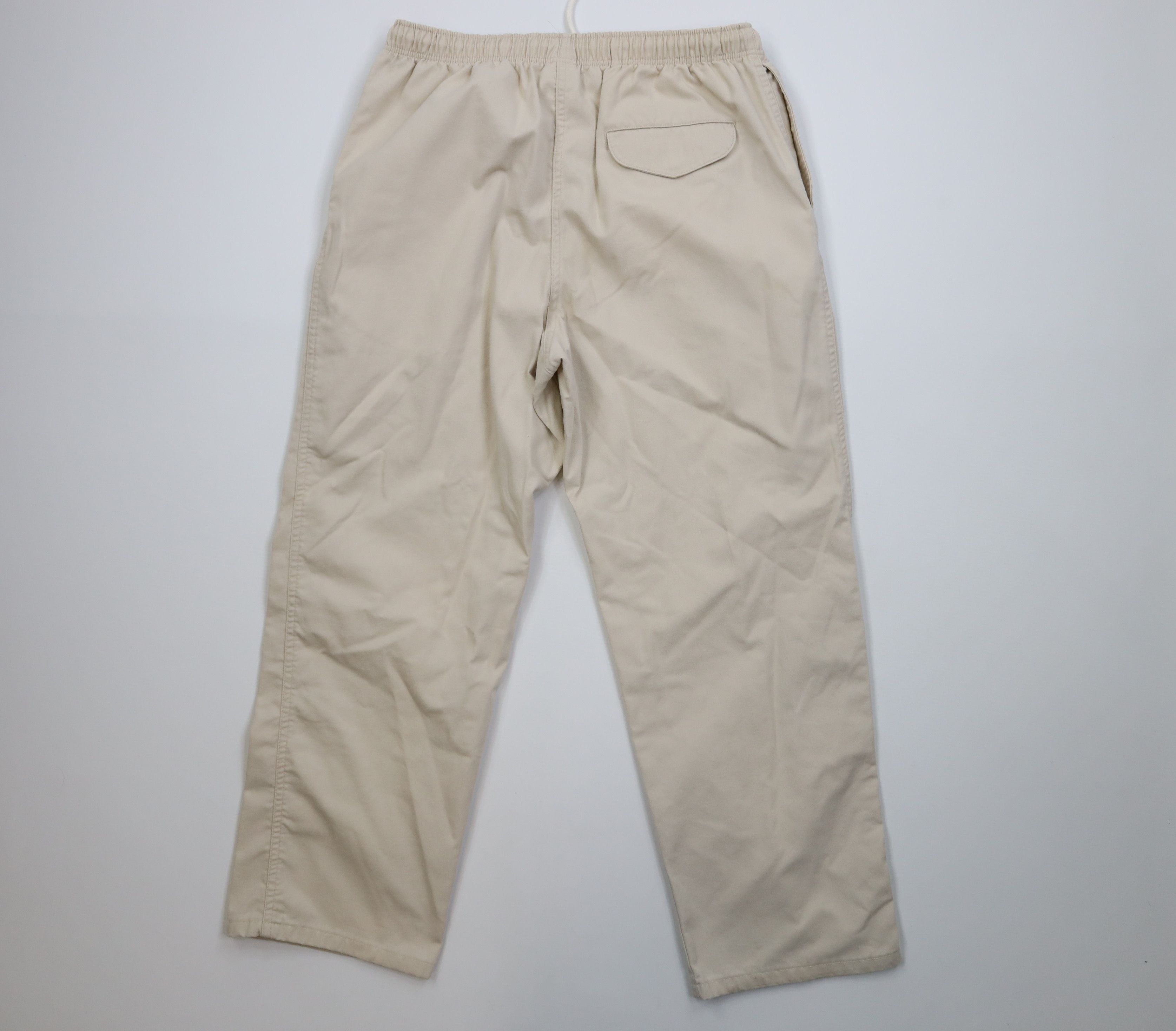 Lands' End Vintage 90s Lands End Wide Leg Twill Pants Beige Cotton USA Size US 38 / EU 54 - 12 Thumbnail