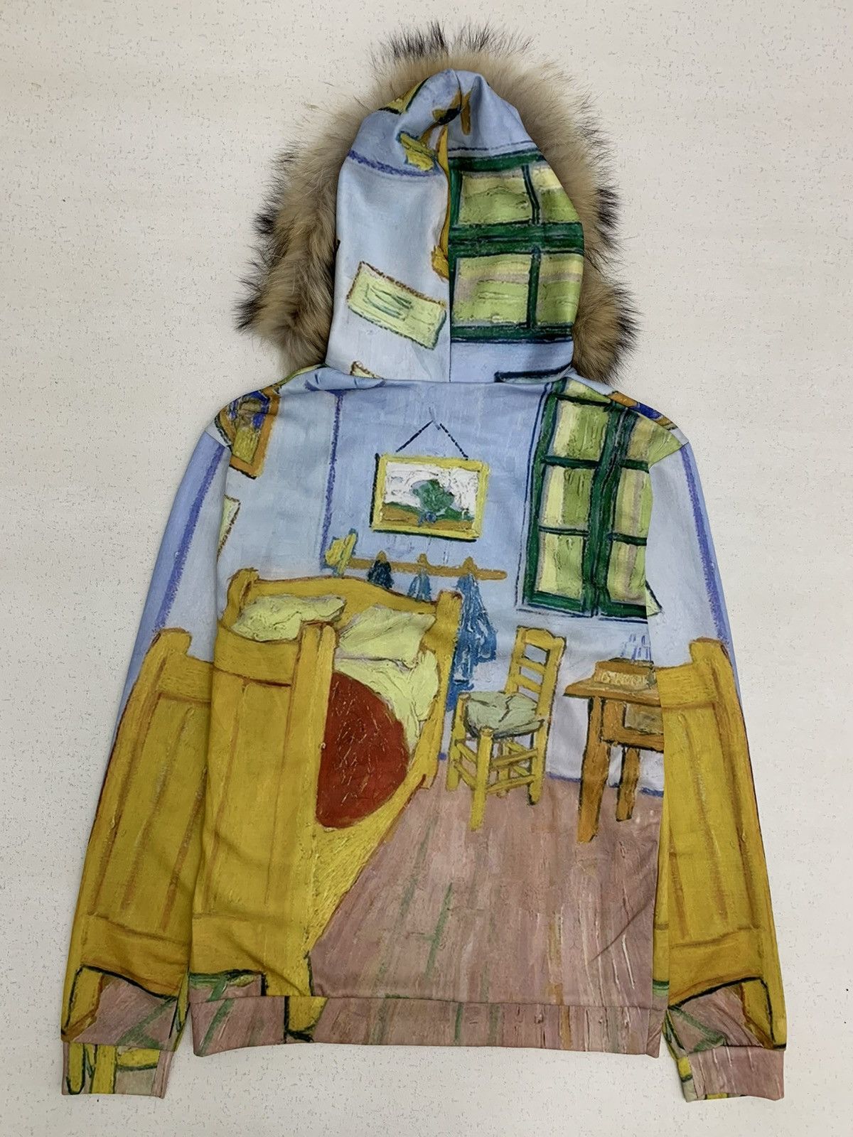 Japanese Brand AOP PRINTED FAUX FUR HOODIE IFSIXWASNINE LGB STYLE Size US L / EU 52-54 / 3 - 6 Thumbnail