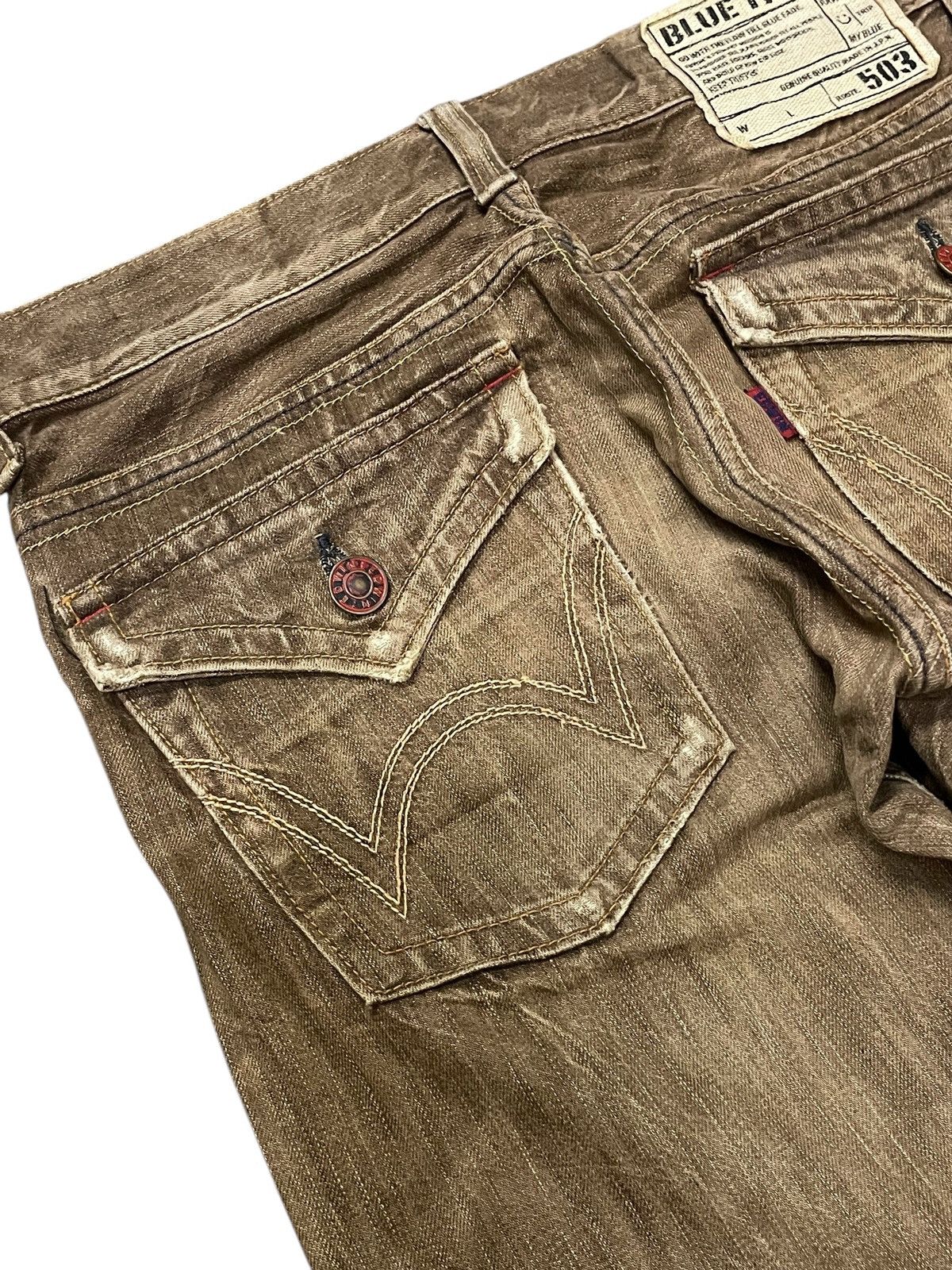 Edwin × Japanese Brand × Vintage Edwin 503 Flare Faded Brown Whiskers Jeans Size US 32 / EU 48 - 16 Thumbnail