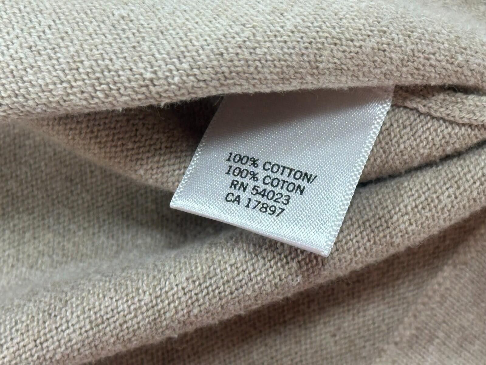 Banana Republic Banana Republic 100% Cotton V-Neck L/S Sweater Brown Men M Size US M / EU 48-50 / 2 - 7 Thumbnail