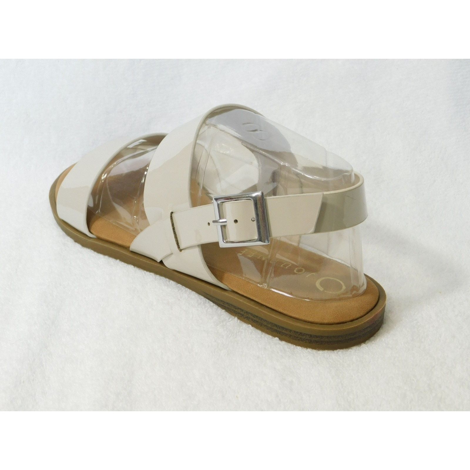 Other W600 Journee Beige Faux Leather Lavine Women's Sandals - 8 W Size US 8 / IT 38 - 2 Thumbnail