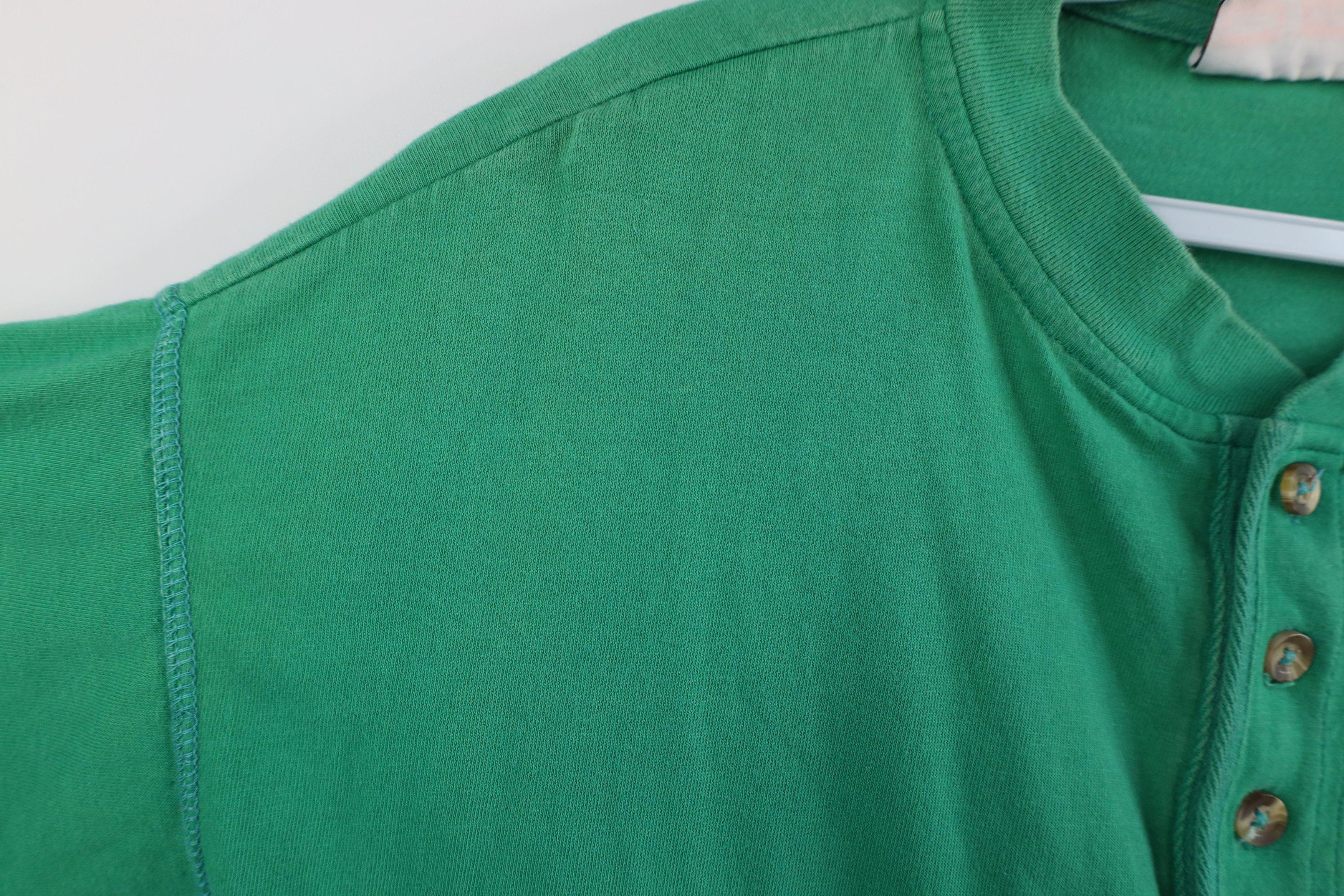 Vintage Vintage 90s Streetwear Baggy Fit Pocket Henley T-Shirt Green Size US XL / EU 56 / 4 - 6 Thumbnail