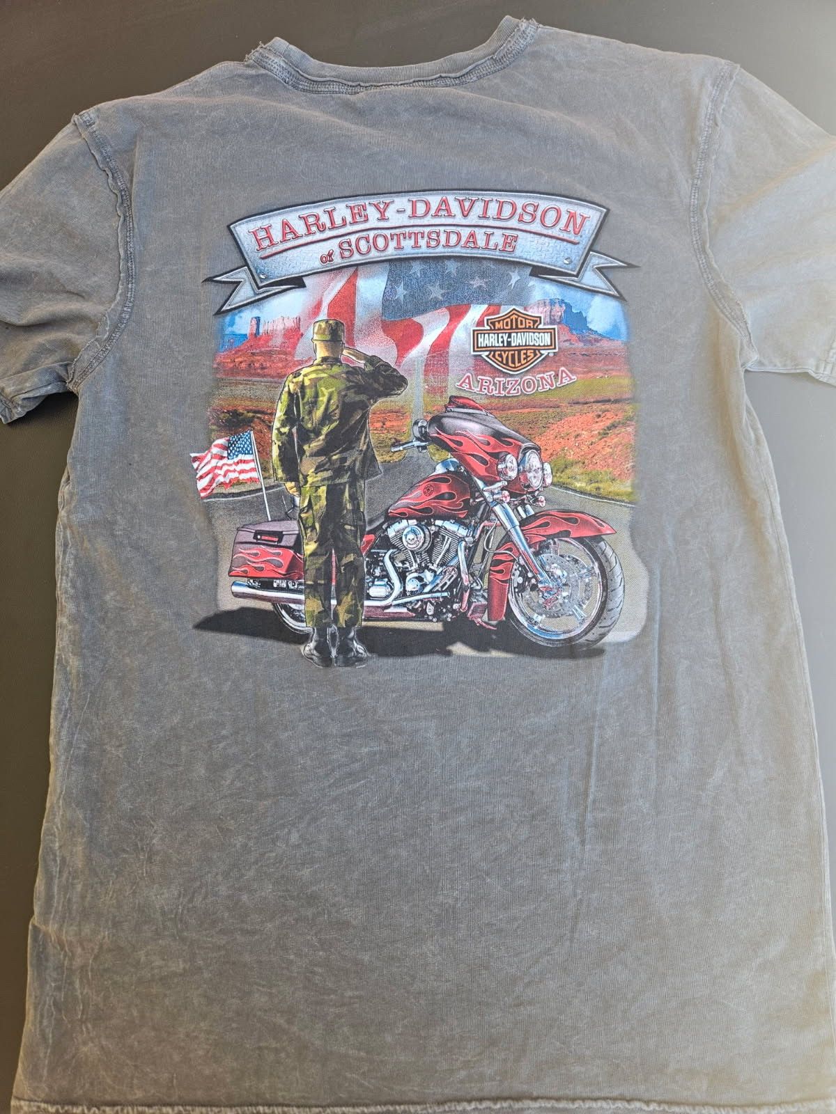 Harley Davidson Harley Davidson Scottsdale Arizona Veterans Tee Size US L / EU 52-54 / 3 - 2 Thumbnail