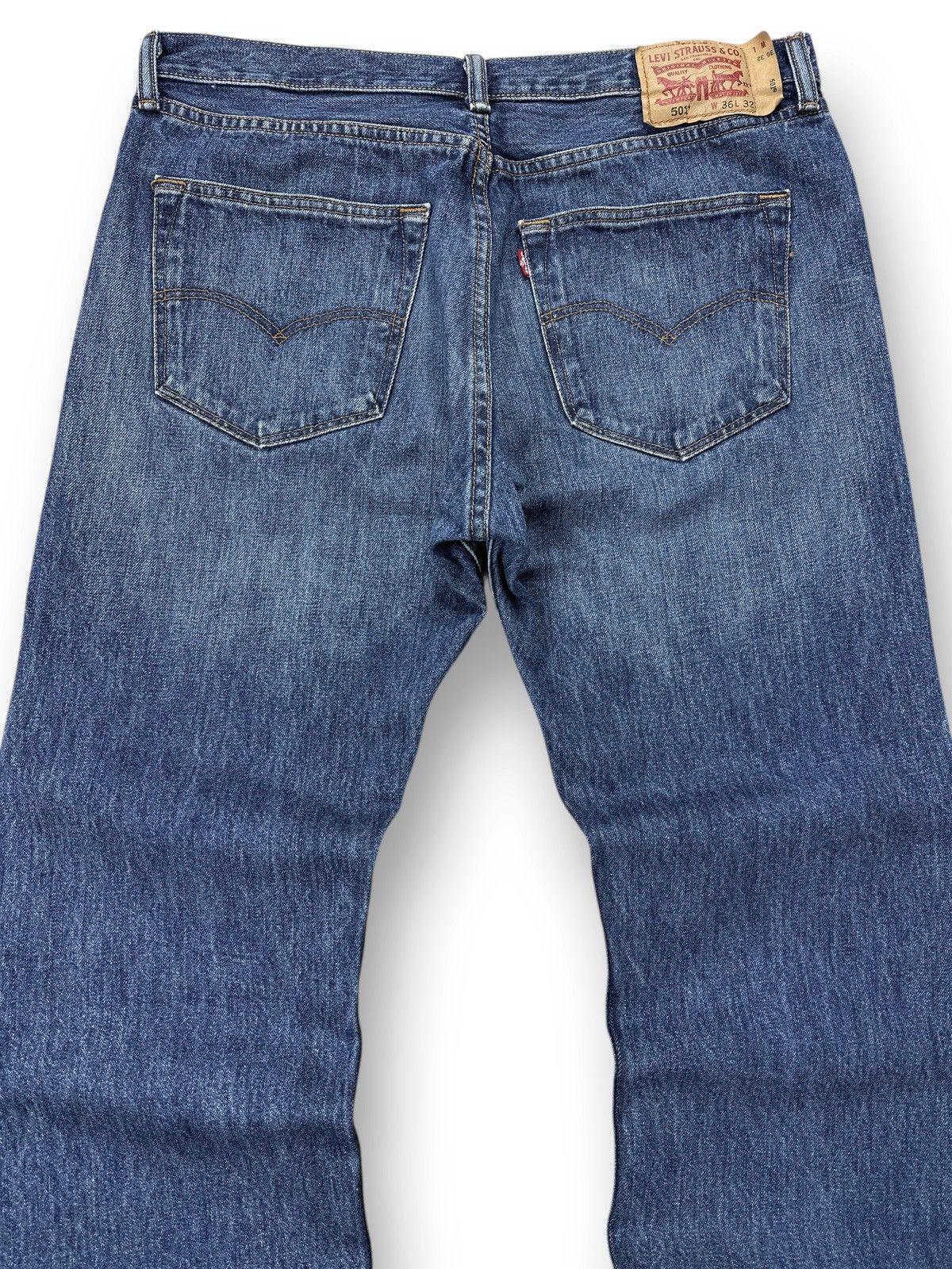 Levi's Levis 501 Jeans Blue Denim Pants Men’s Size W36 L32 Size US 36 / EU 52 - 2 Thumbnail