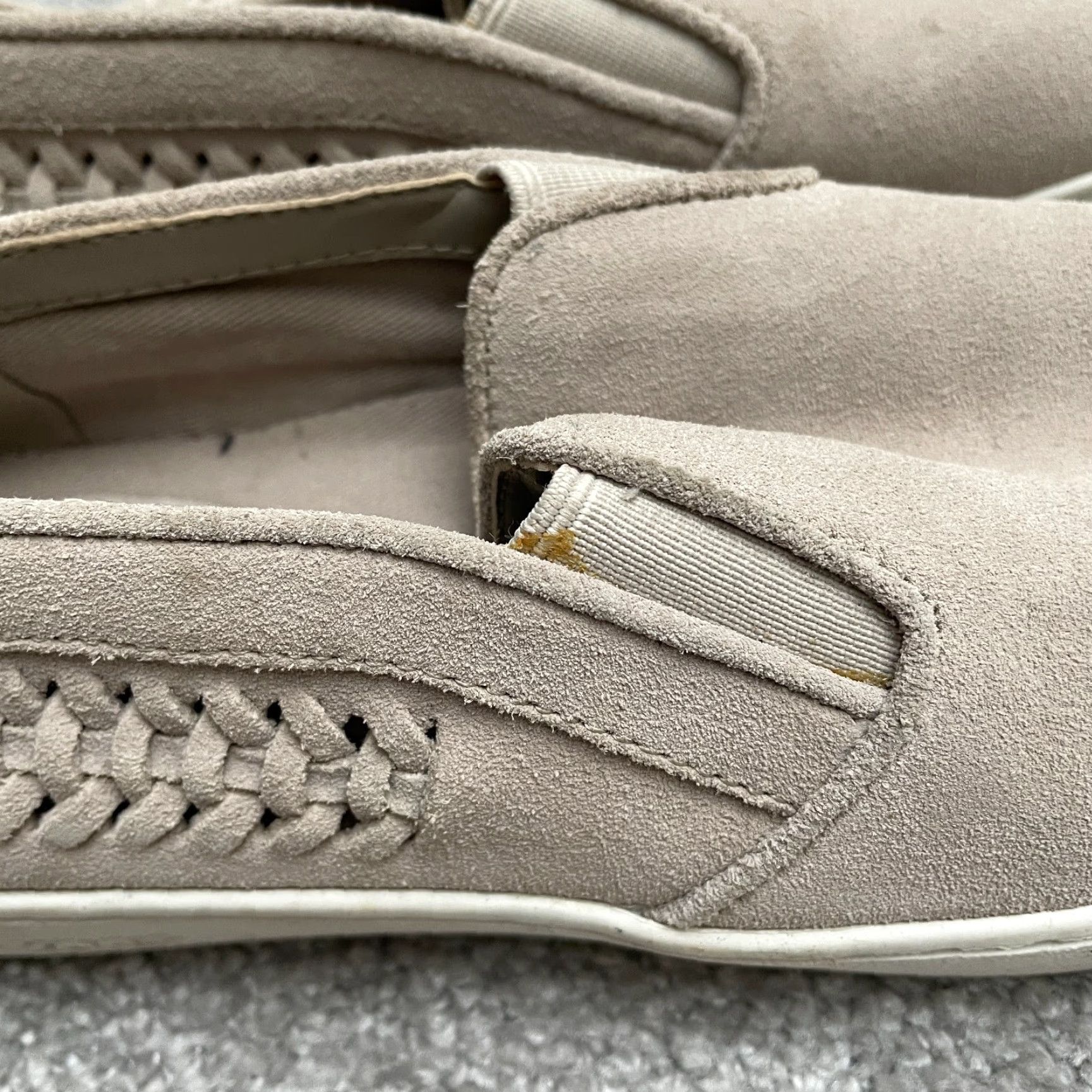 Michael Kors Michael Kors Leather Suede Slip On Sneakers Womens 8M Beige Round Toe Comfort Shoes Casual Walking Size US 8 / IT 38 - 6 Thumbnail