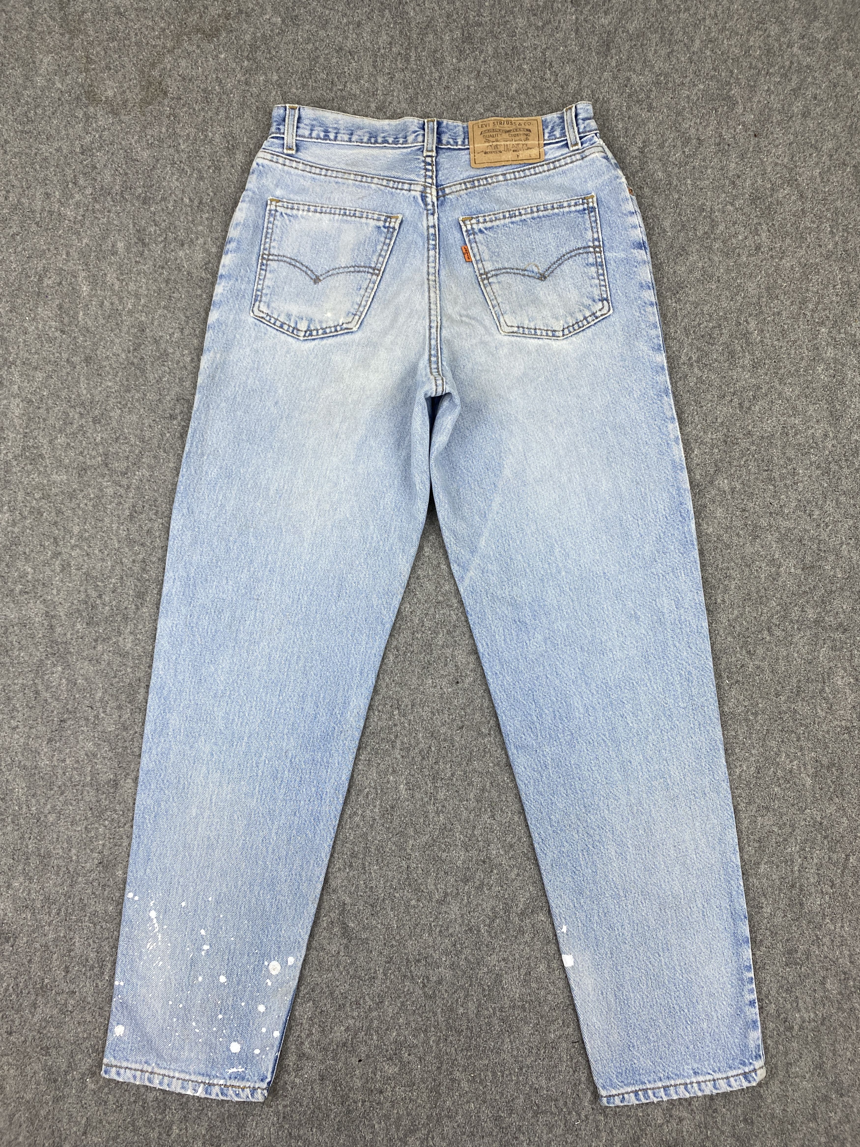 Levi's Vintage 90s Levis Orange Tab Splatter Painter Jeans S0025 Size US 28 / EU 44 - 3 Thumbnail