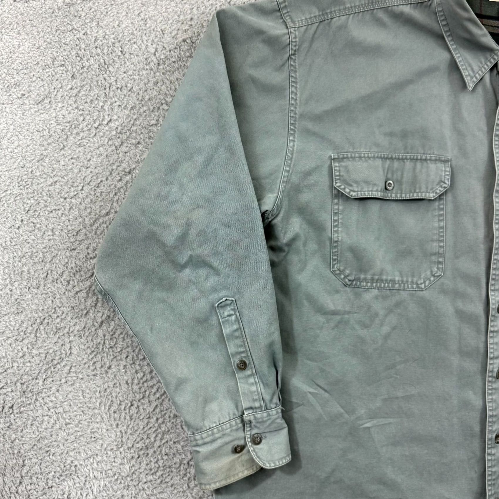 Vintage VINTAGE Cabela's Shacket Shirt 3XLT Long Sleeve Flannel Lined Button Up Pocket Heavy USA Blue Size US XXL / EU 58 / 5 - 5 Thumbnail