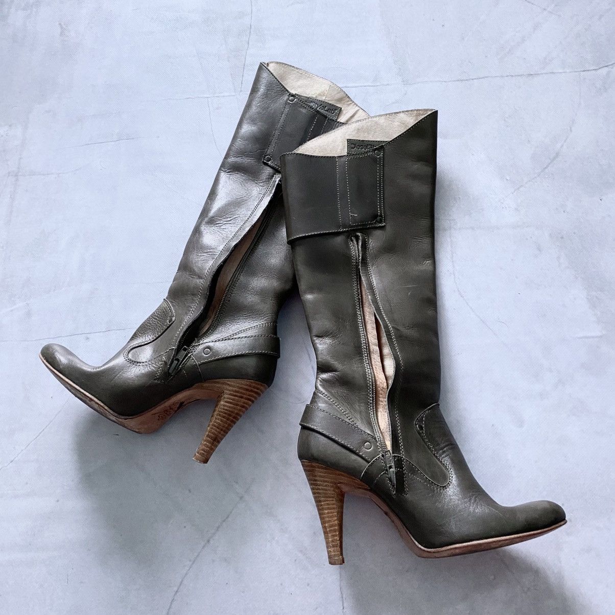 Diesel × Japanese Brand Vintage Diesel Style Lab Leather High Heels Boots Size US 6 / IT 36 - 4 Thumbnail