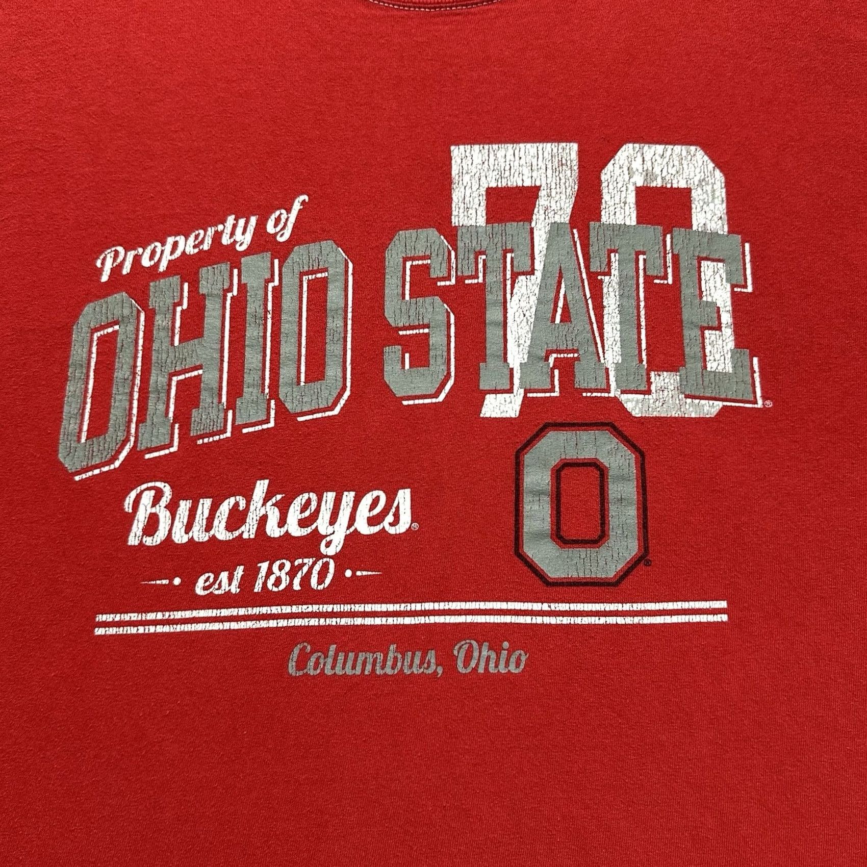 Vintage Pro Edge Ohio State Buckeyes T-Shirt Mens XL Red Cotton NCAA Football EUC Size US XL / EU 56 / 4 - 3 Thumbnail