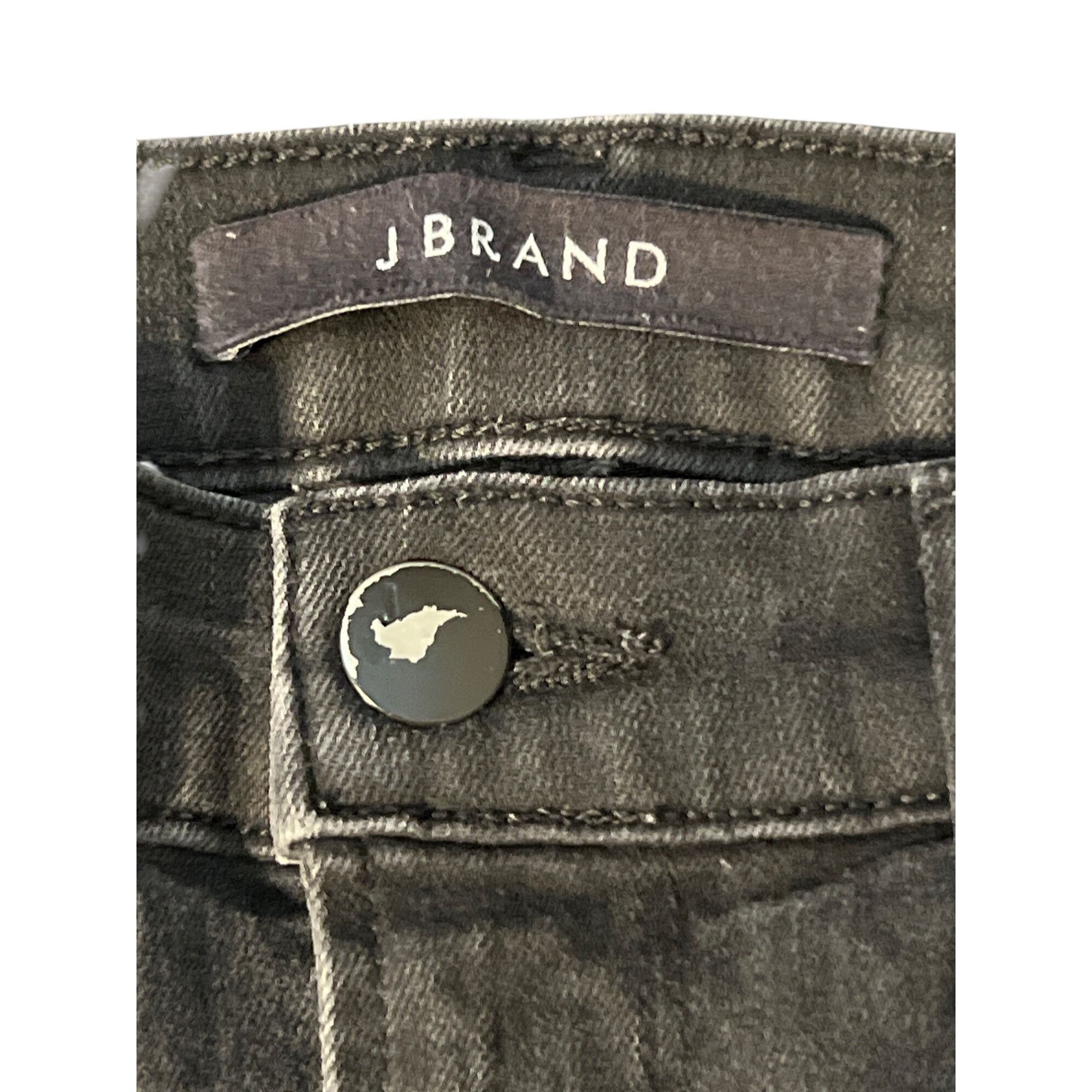 J Brand J Brand Maria Black Distressed Skinny Denim Jeans Knee Rips Size 42" / US 20 - 4 Thumbnail