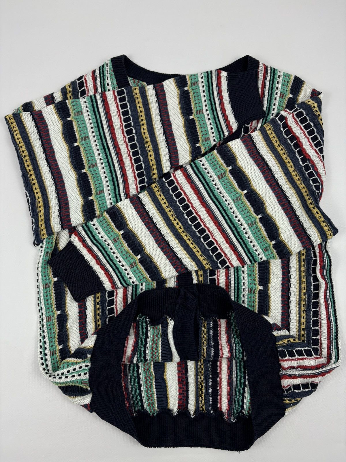 Coogi Rare 80's Archive Hand Knit Cardiagn Biggie Cosby Cable Pullover Jumper Sweater Jacket Size US L / EU 52-54 / 3 - 13 Thumbnail