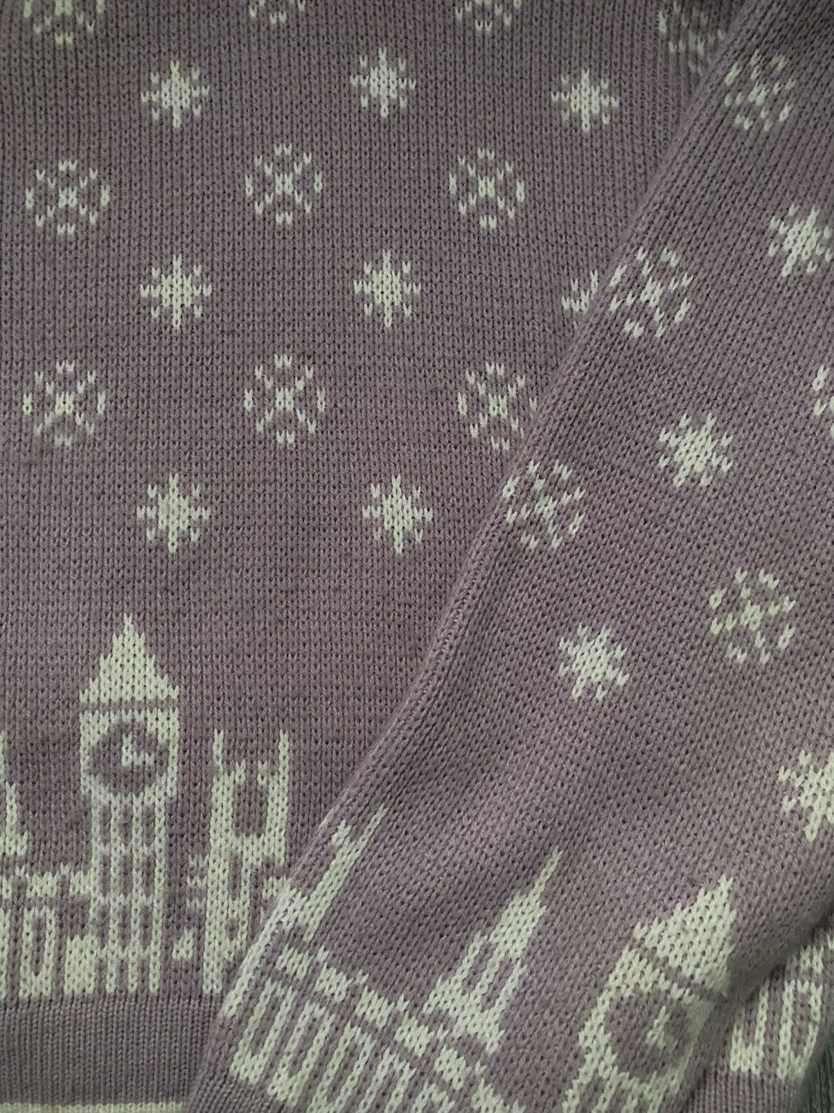 Vintage Vintage 80s Cropped Sweater Large Lavender Size L / US 10 / IT 46 - 5 Thumbnail