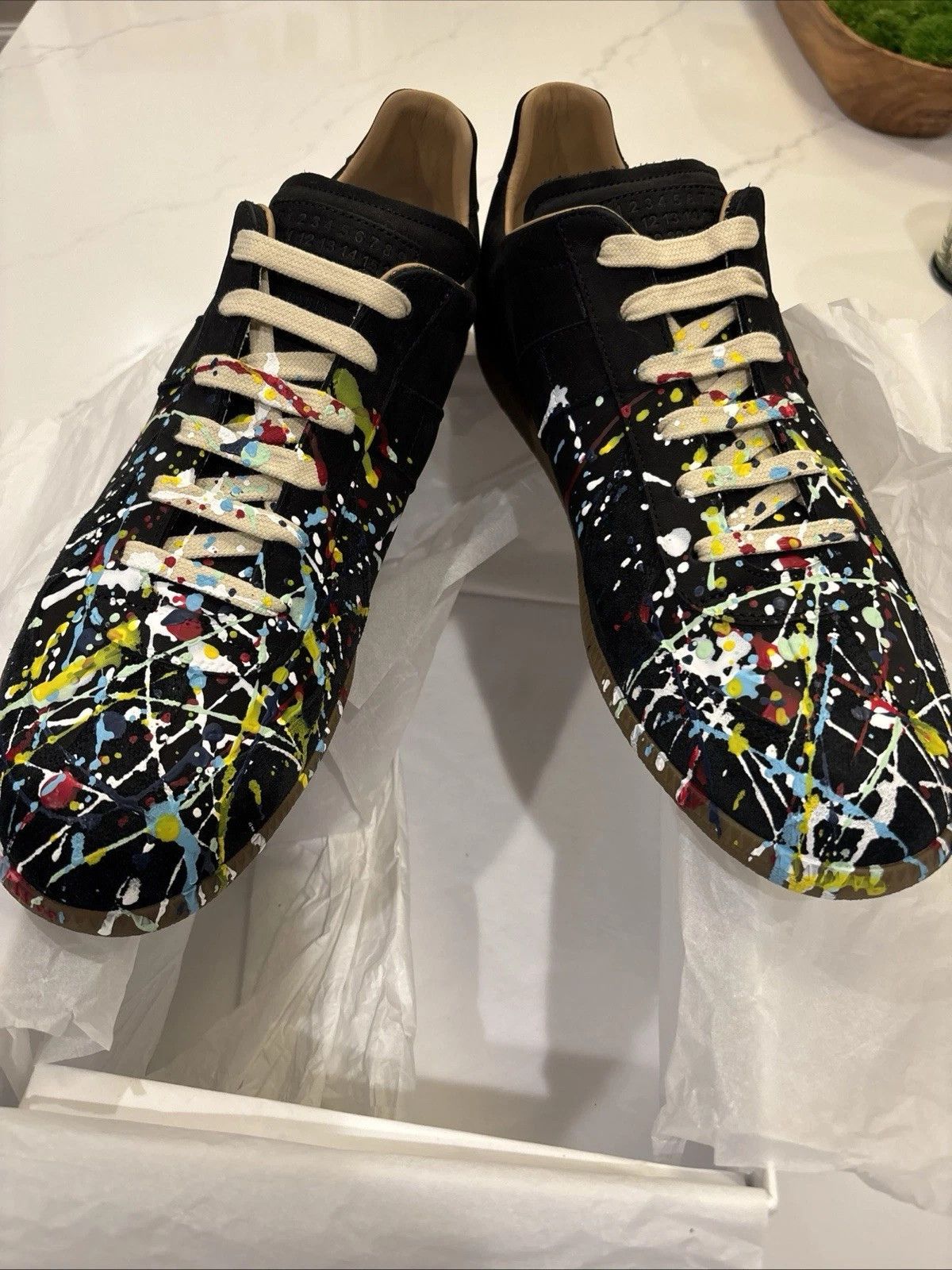 Maison Margiela A/W 17 'Leopard Print Fur' GAT Sneakers | Grailed