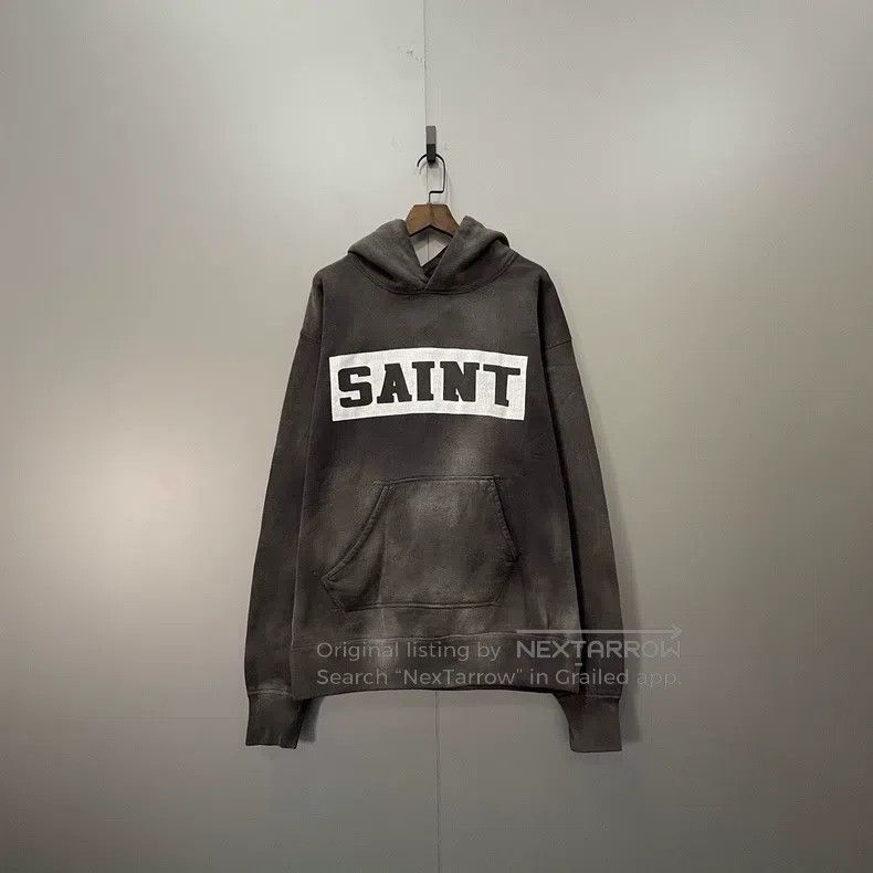 Saint Michael Saint Michael Grey washed monogrammed sweatshirt Size US M / EU 48-50 / 2 - 1 Thumbnail