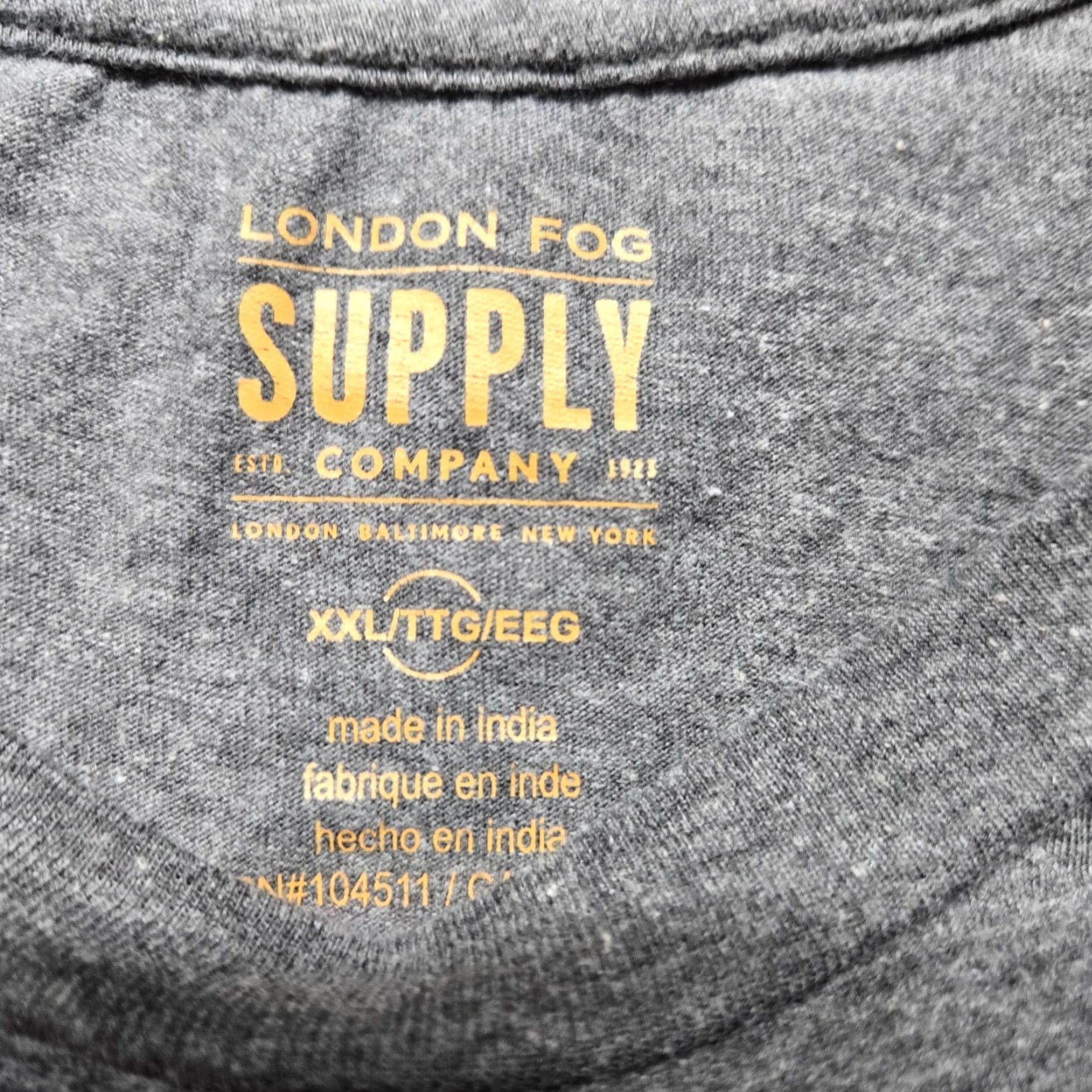 London Fog London Fog Supply Company Gray Long Sleeve Tee T-Shirt Adult Men's 2XL XXL Shirt Size US XXL / EU 58 / 5 - 4 Thumbnail