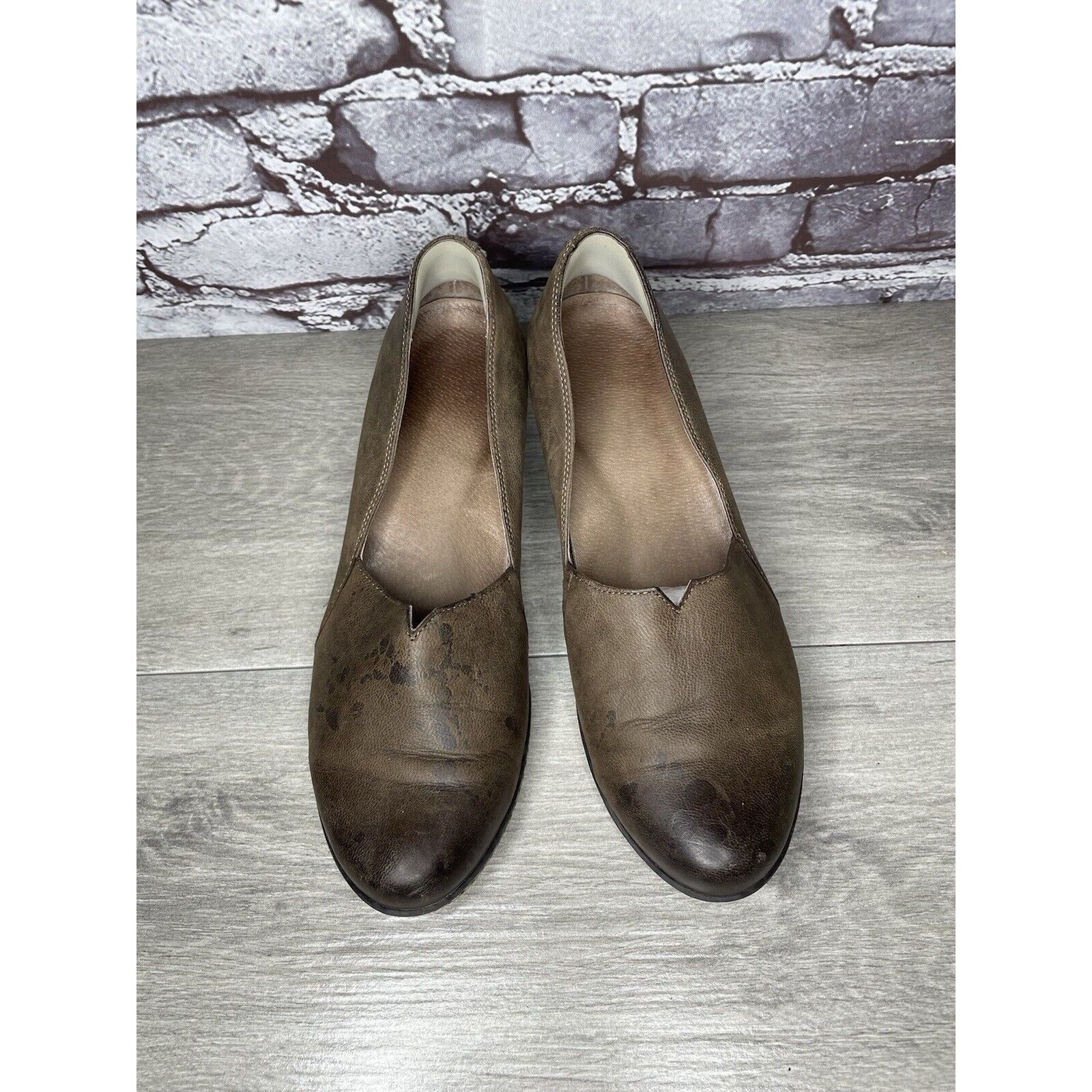 Other Dansko Brown Leather Comfort Casual Slip On Wedge Shoes Wome Size US 9 / IT 39 - 19 Thumbnail