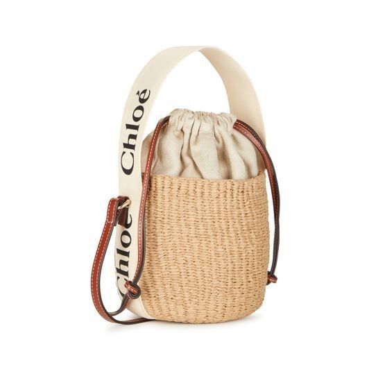 Chloe Chloe Small White Raffia Top Handle Bucket Bag New & Authent Size ONE SIZE - 2 Thumbnail