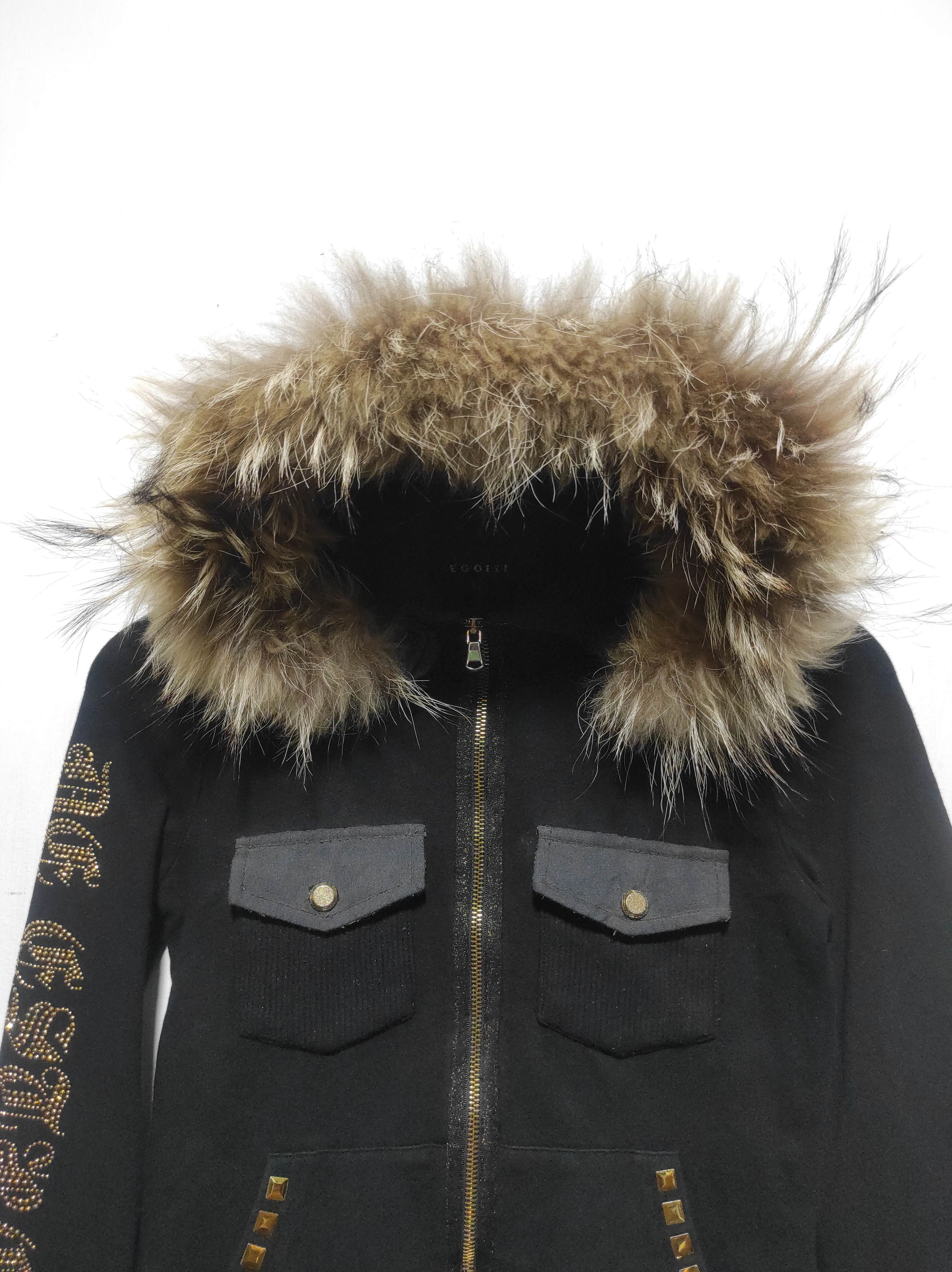 If Six Was Nine Egoist Studed Zip Fur Hoodie if six was nine style Size XS / US 0-2 / IT 36-38 - 3 Thumbnail