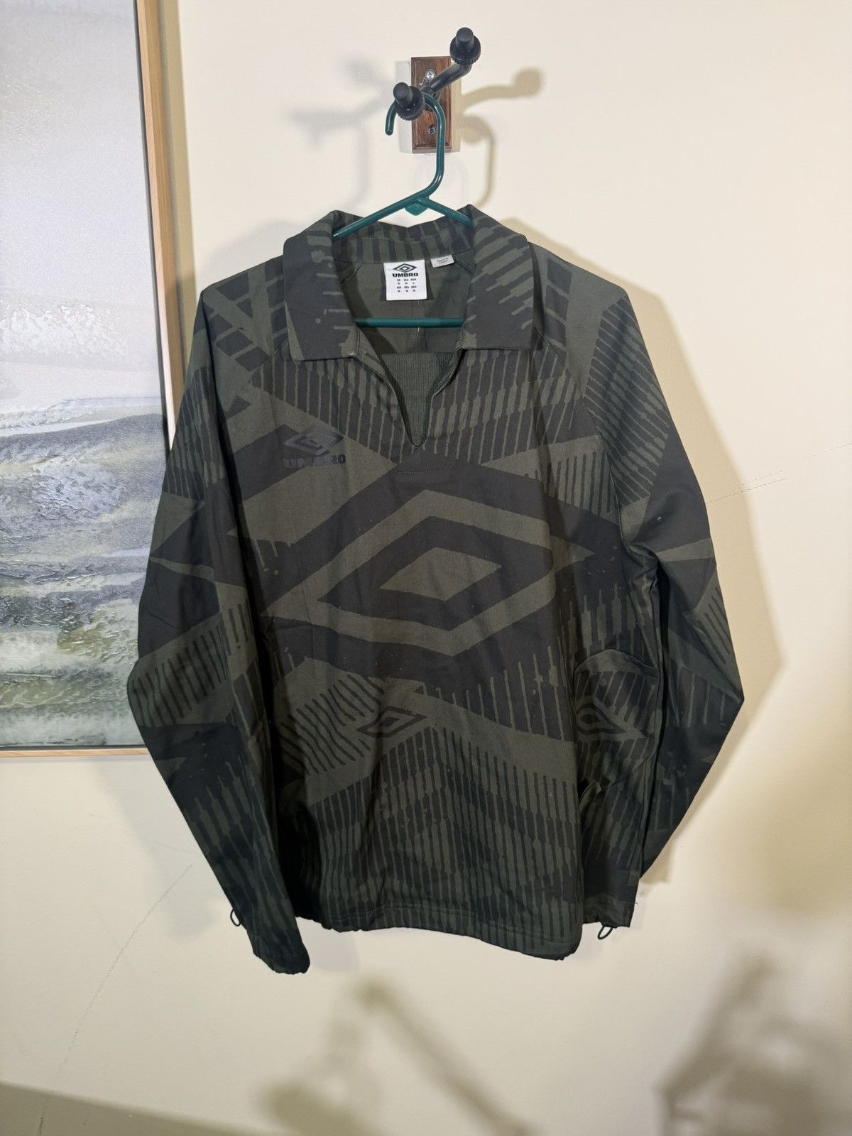 Umbro Umbro Diamond Printed Drill Sweatshirt in Green Size US M / EU 48-50 / 2 - 1 Thumbnail