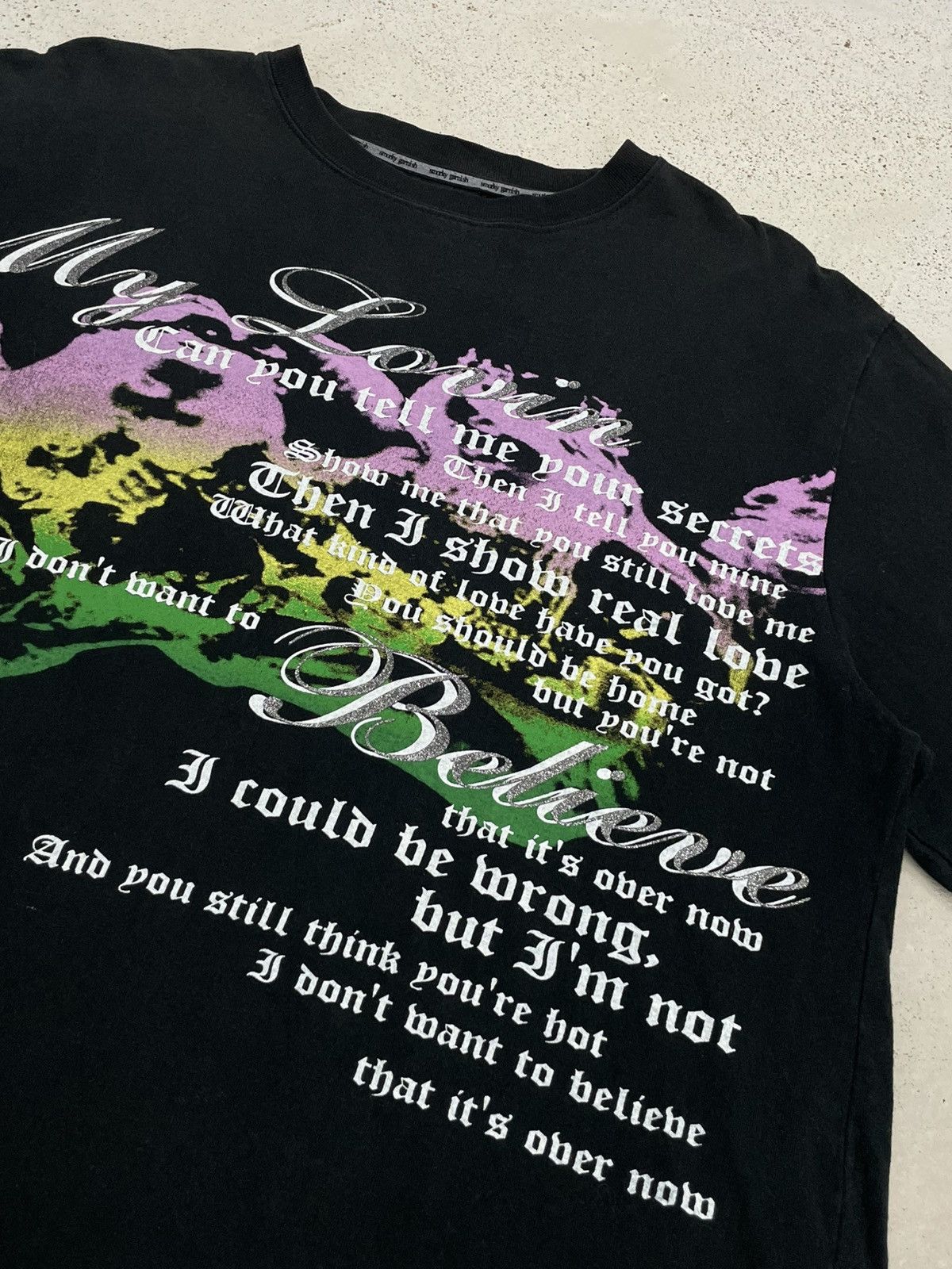 14th Addiction Smoky Garnish Y2K My Lovin Secret Wording Poem Size US XXL / EU 58 / 5 - 8 Thumbnail