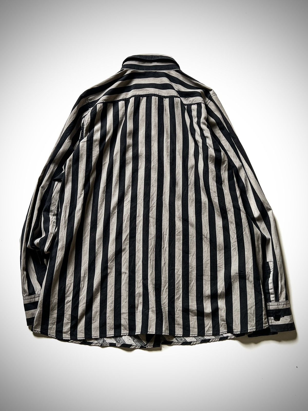 Japanese Brand Ba-Tsu Club Striped Button Up Shirt Patchwork Archive Y2K Size M / US 6-8 / IT 42-44 - 5 Thumbnail