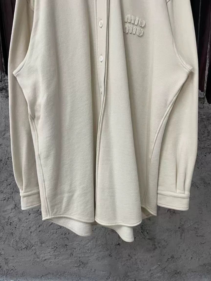 Miu Miu MiuMiu White Patch Hoodie Shirt Coat Size US S / EU 44-46 / 1 - 4 Thumbnail