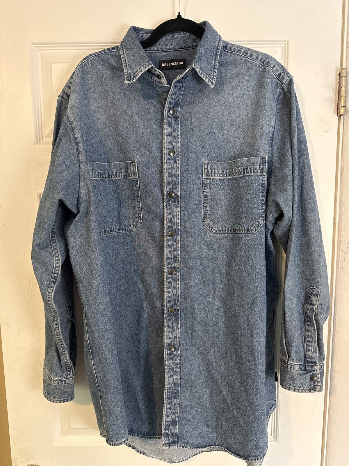 Balenciaga Balenciaga Oversized Denim Jacket Size US M / EU 48-50 / 2 - 1 Thumbnail