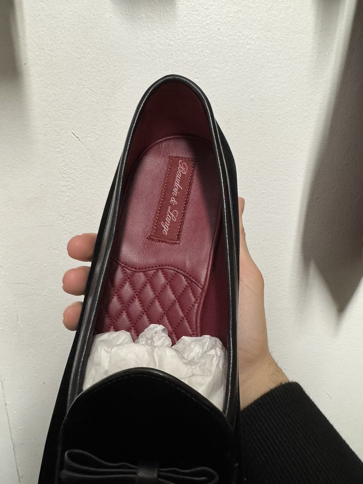 Baudoin & Lange Baudoin & Lange sagan velvet bow loafer shoes Size US 12.5 / EU 45-46 - 3 Thumbnail