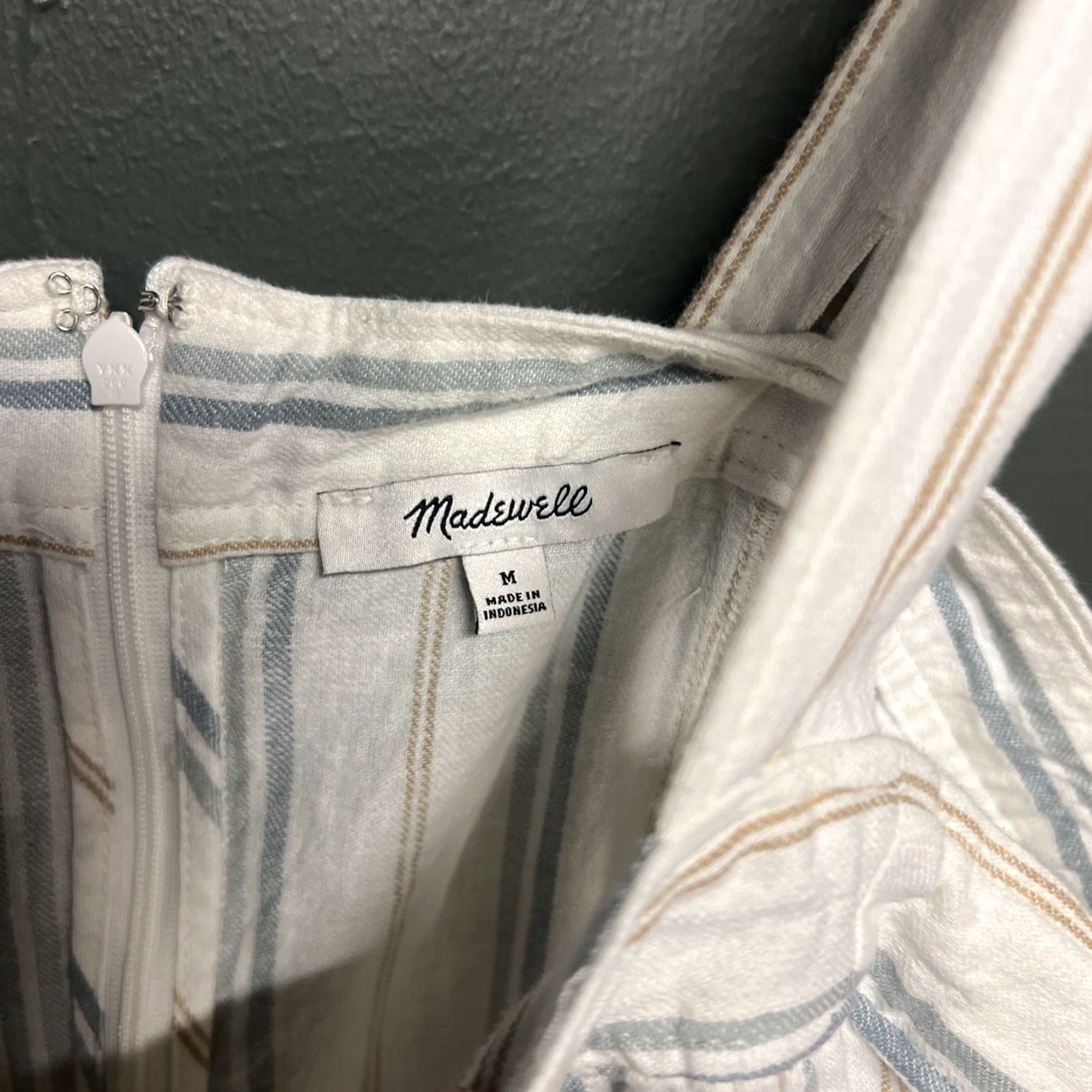 Madewell Madewell Linen Blend Striped Womens Sleeveless Medium Dress Size M / US 6-8 / IT 42-44 - 2 Thumbnail