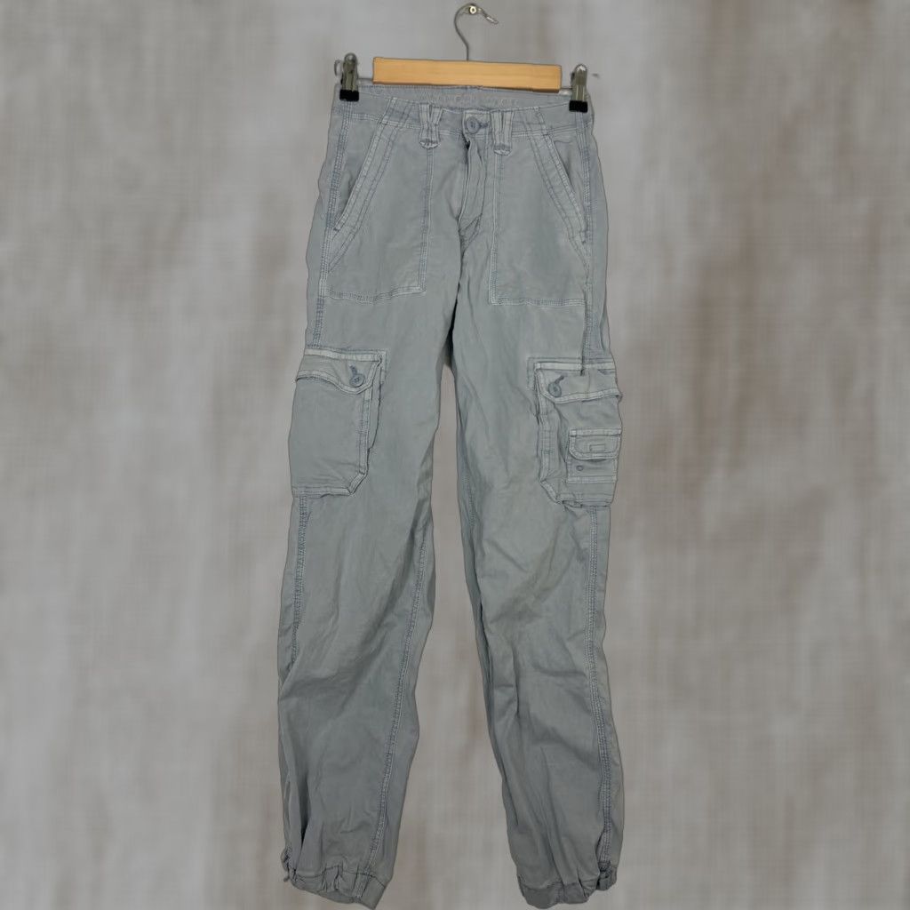 American Eagle Outfitters VINTAGE American Eagle Stretch Pants Blue 00 Women Ankle Cotton Blend 24x29 Size 24" / US 00 / IT 34 - 1 Thumbnail