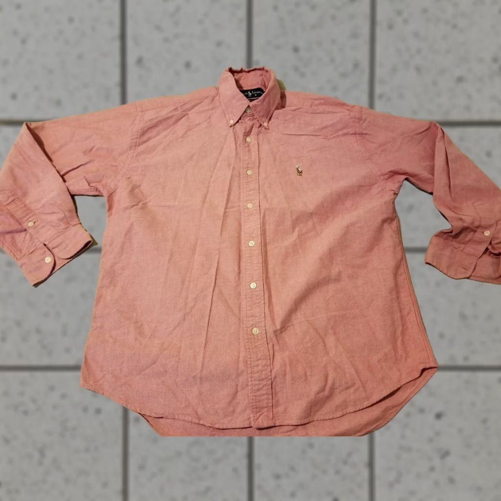 Polo Ralph Lauren VINTAGE not included; just: Polo Ralph Lauren Dress Shirt Mens 16 Pink Cotton Button Collar Long Sleeve Classic 16 in Regular 34 Size 42R - 1 Thumbnail
