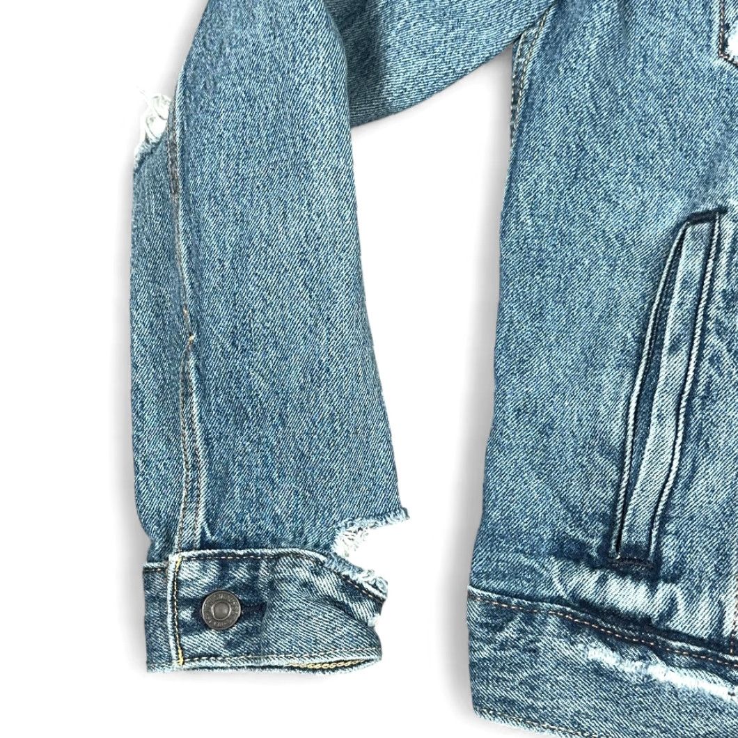 Levi's VINTAGE Levi's Trucker Jacket Mens Shirt Blue Denim Medium Wash Distressed Pockets Button Front Size US 31 - 7 Thumbnail
