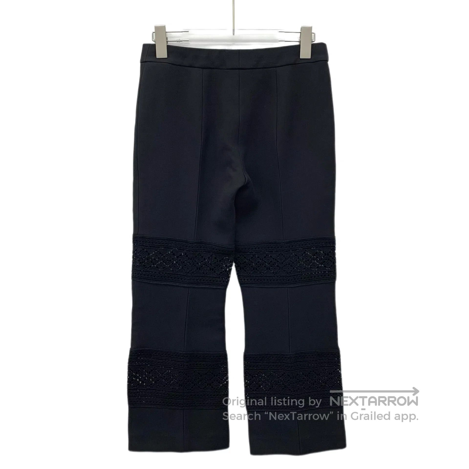 Alexander McQueen ALEXANDER MCQUEEN Black lace-up wool casual long pants| Size US 36 / EU 52 - 2 Thumbnail