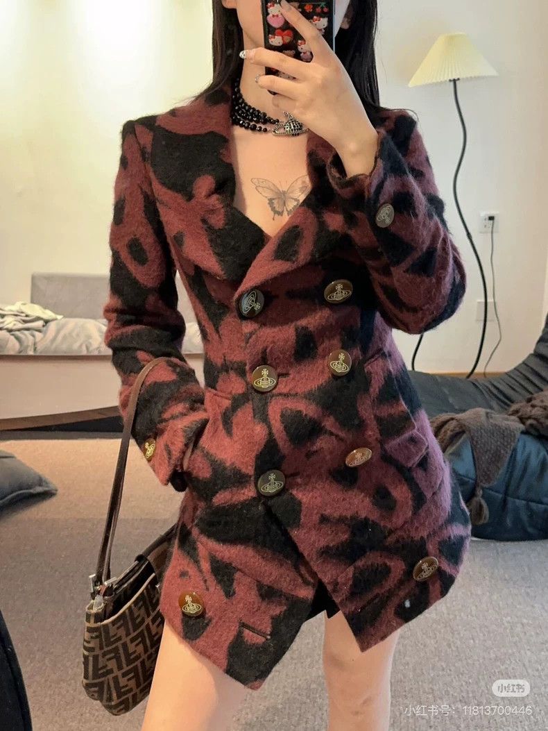 Vivienne Westwood Vivienne Westwood A witch's double-breasted wool coat with Size S / US 4 / IT 40 - 4 Thumbnail