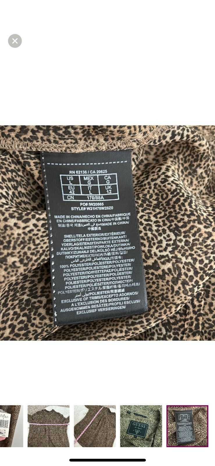 Guess Guess large animal print button down blouse Size L / US 10 / IT 46 - 6 Thumbnail