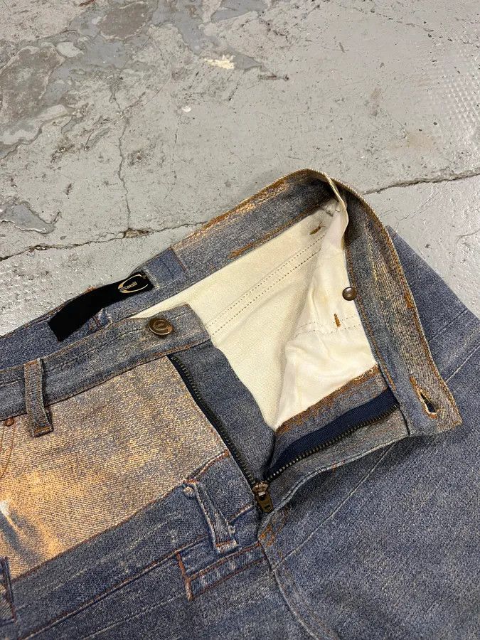 Just Cavalli 2000s Cavalli Trompe L’Œil Denim Effect Pants Size US 30 / EU 46 - 11 Thumbnail
