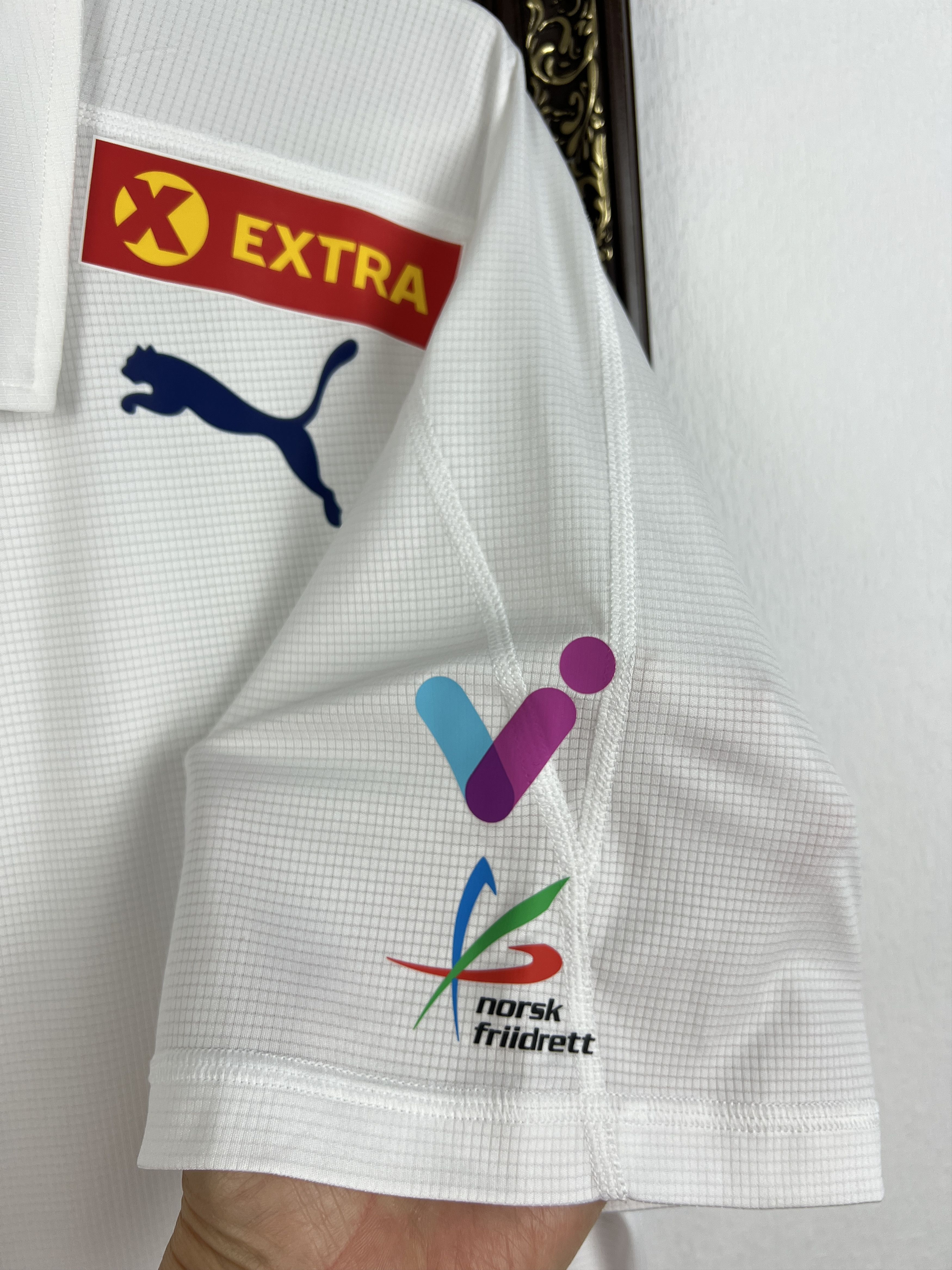 Puma Norway White Olympic Shirt Polo National Team Jersey Trikot Size US L / EU 52-54 / 3 - 4 Thumbnail