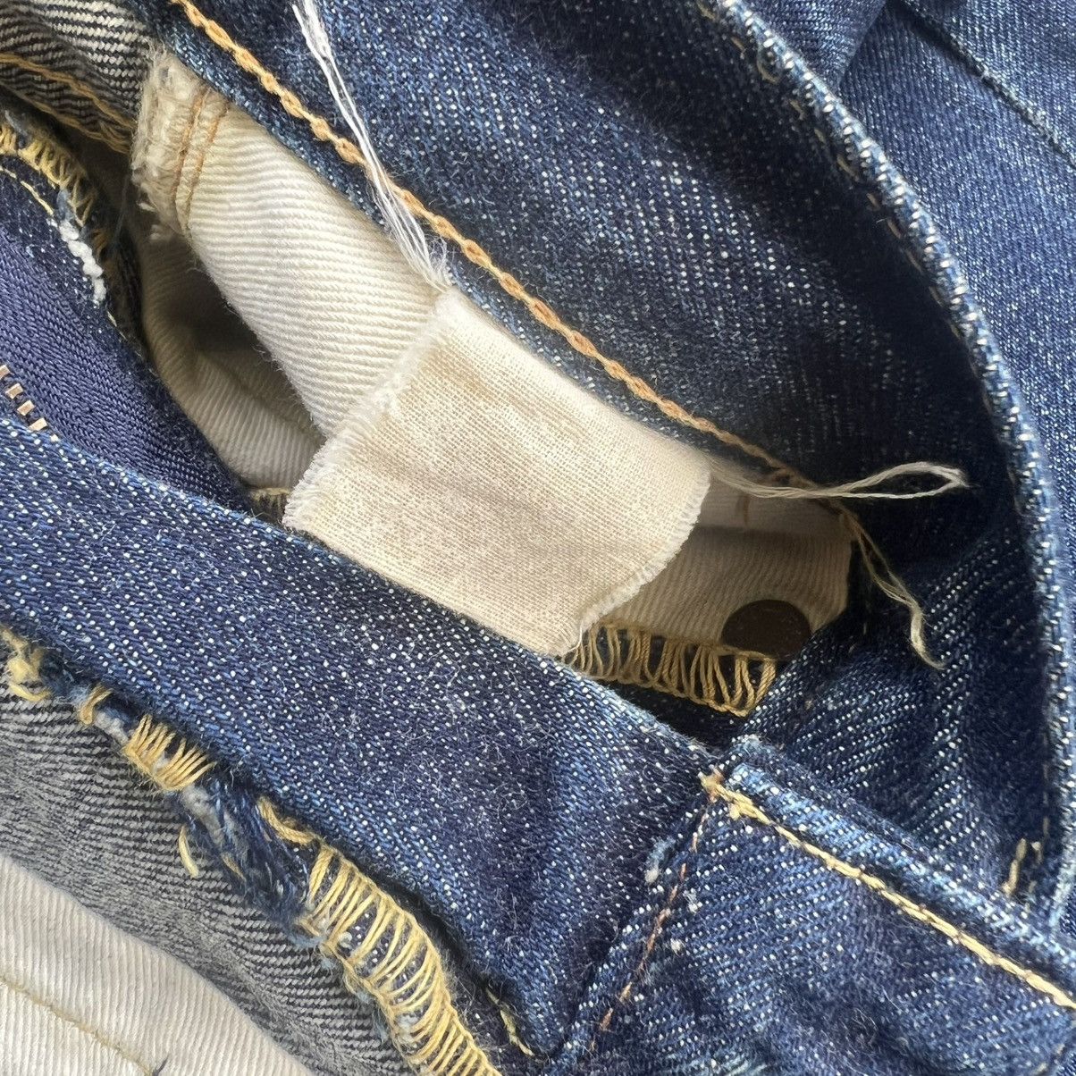 Japanese Brand 2000’s Skull Jeans by An Alchemist Distressed Flared Jeans Size US 26 / EU 42 - 16 Thumbnail