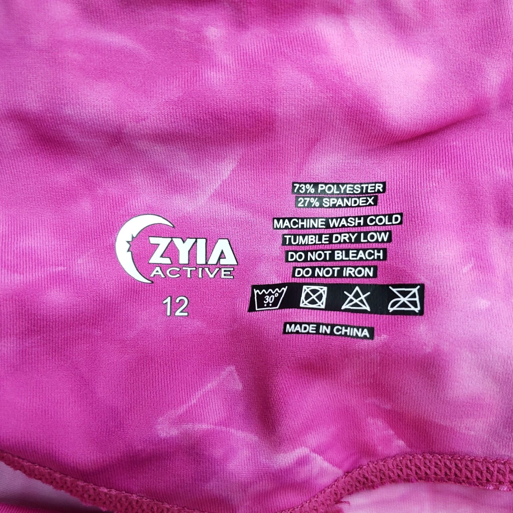 Vintage Zyia Womens Hendrix High Rise Leggings Sz 12 Pink Tie Dye Size 34" / US 12 / IT 48 - 6 Thumbnail
