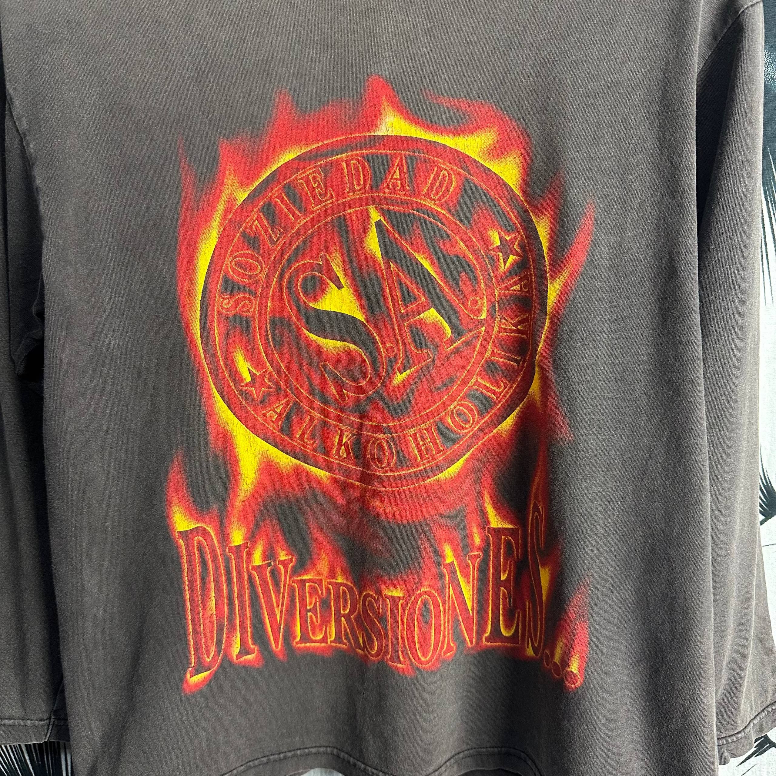 Band Tees Vintage 90s Soziedad Alkoholika Thrash Punk Metal Band Tee Size US M / EU 48-50 / 2 - 7 Thumbnail