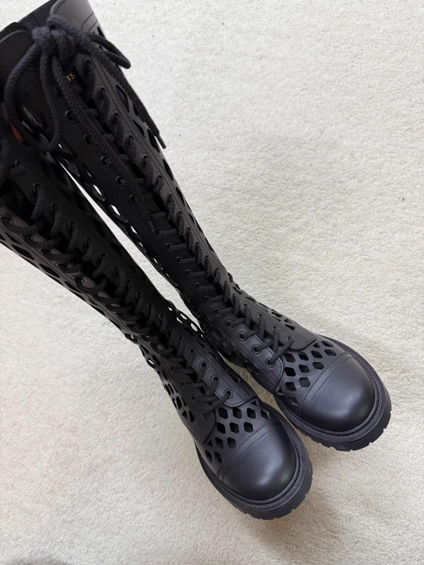 Dior Dior Black Mesh Cutout Boots 35 New Size US 4 / IT 34 - 3 Thumbnail