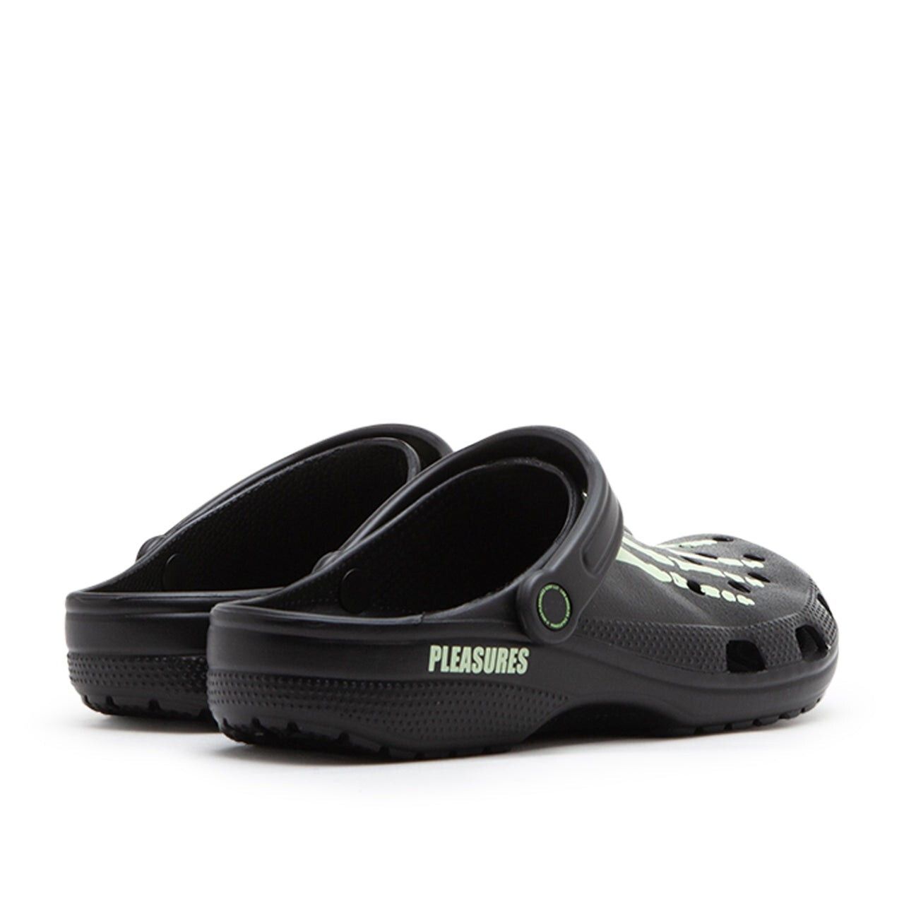 Crocs × Pleasures Skeleton Glow Clogs - Pleasures x Crocs Sandals Black Slides Size US 8 / EU 41 - 3 Thumbnail
