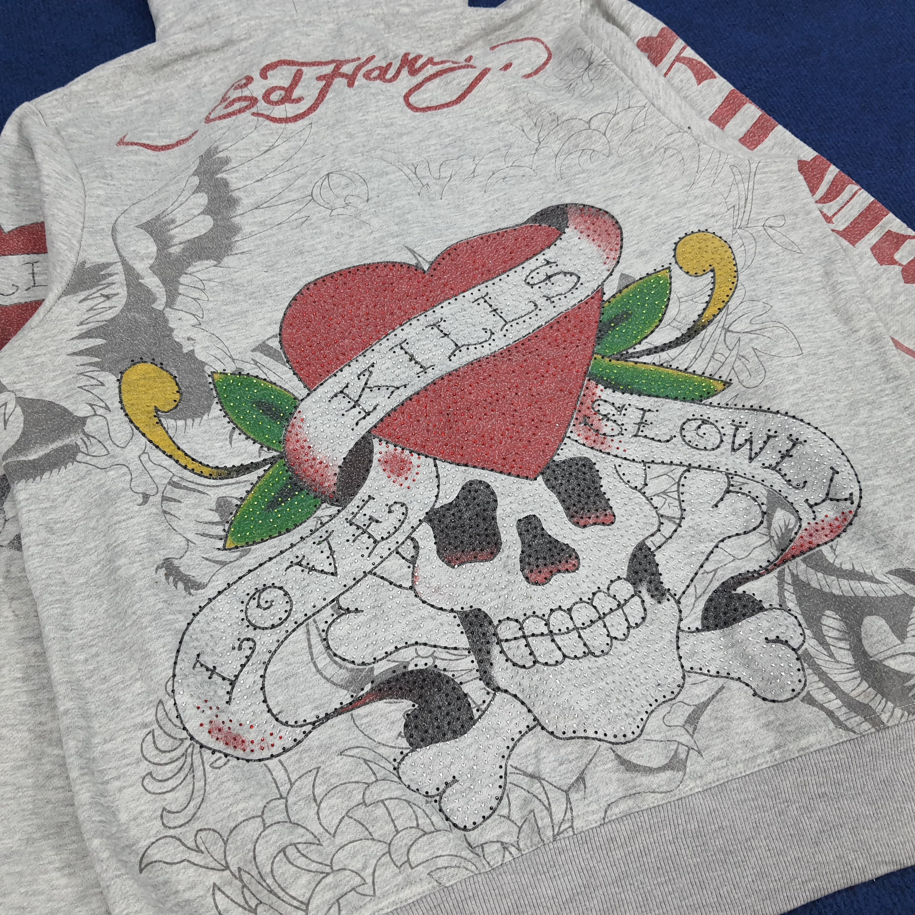 Christian Audigier × Ed Hardy × Vintage Vintage Ed Hardy by Christian Audigier Designer Hoodie Size US M / EU 48-50 / 2 - 2 Thumbnail