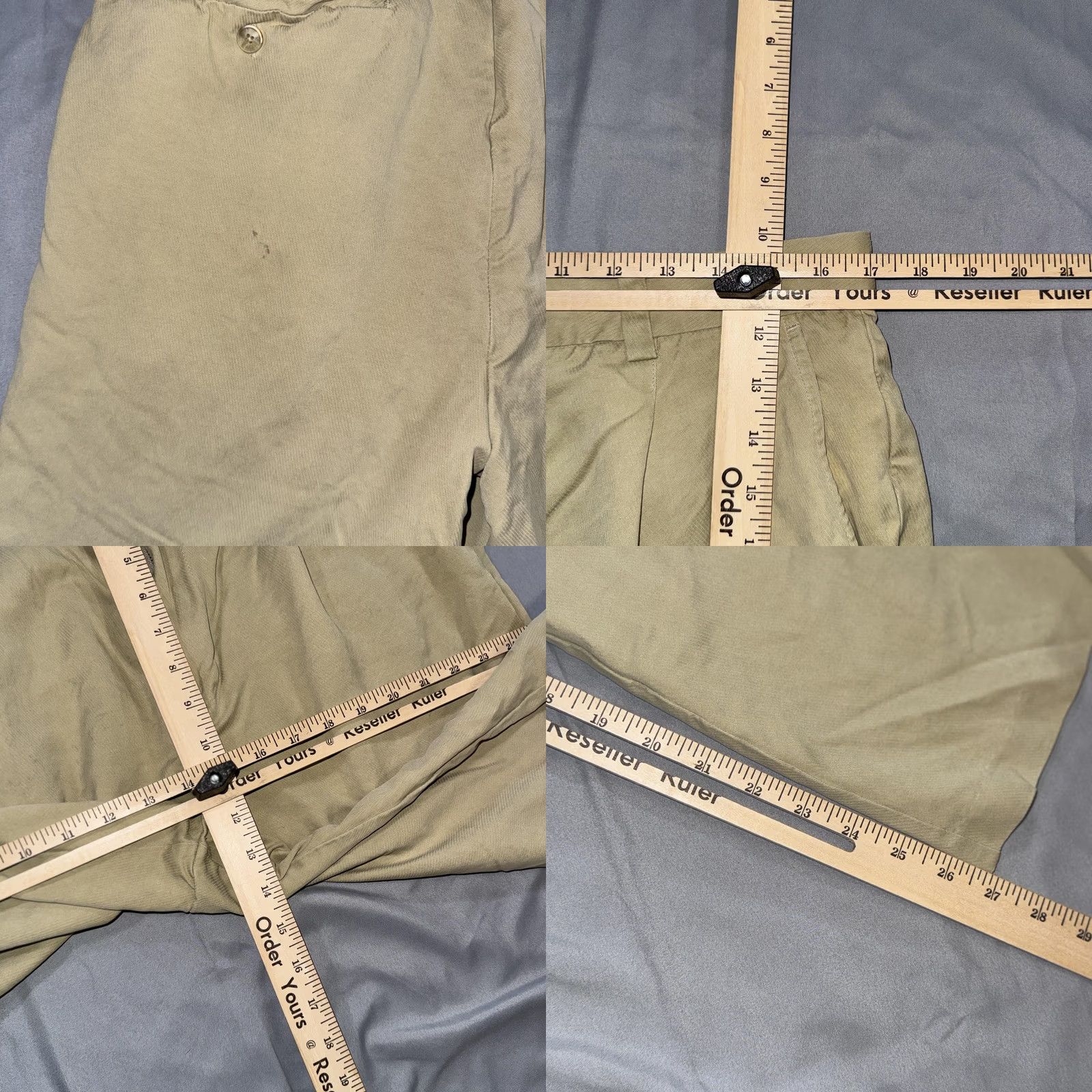 Tommy Bahama Tommy Bahama Pants Mens 35x30 Beige Silk Pleated Chino Relaxed Casual Travel Size US 35 - 8 Thumbnail